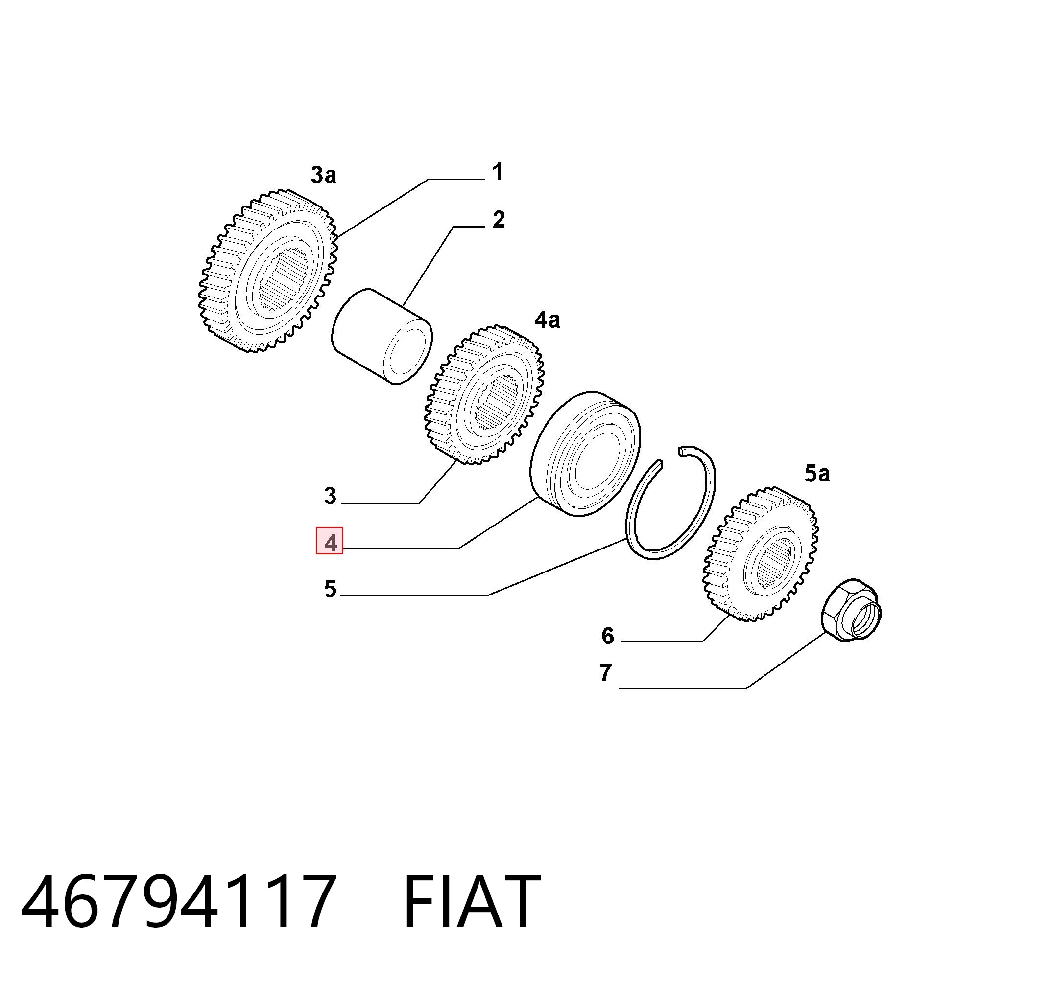 Łożysko skrzyni biegów do Fiat Doblo 263