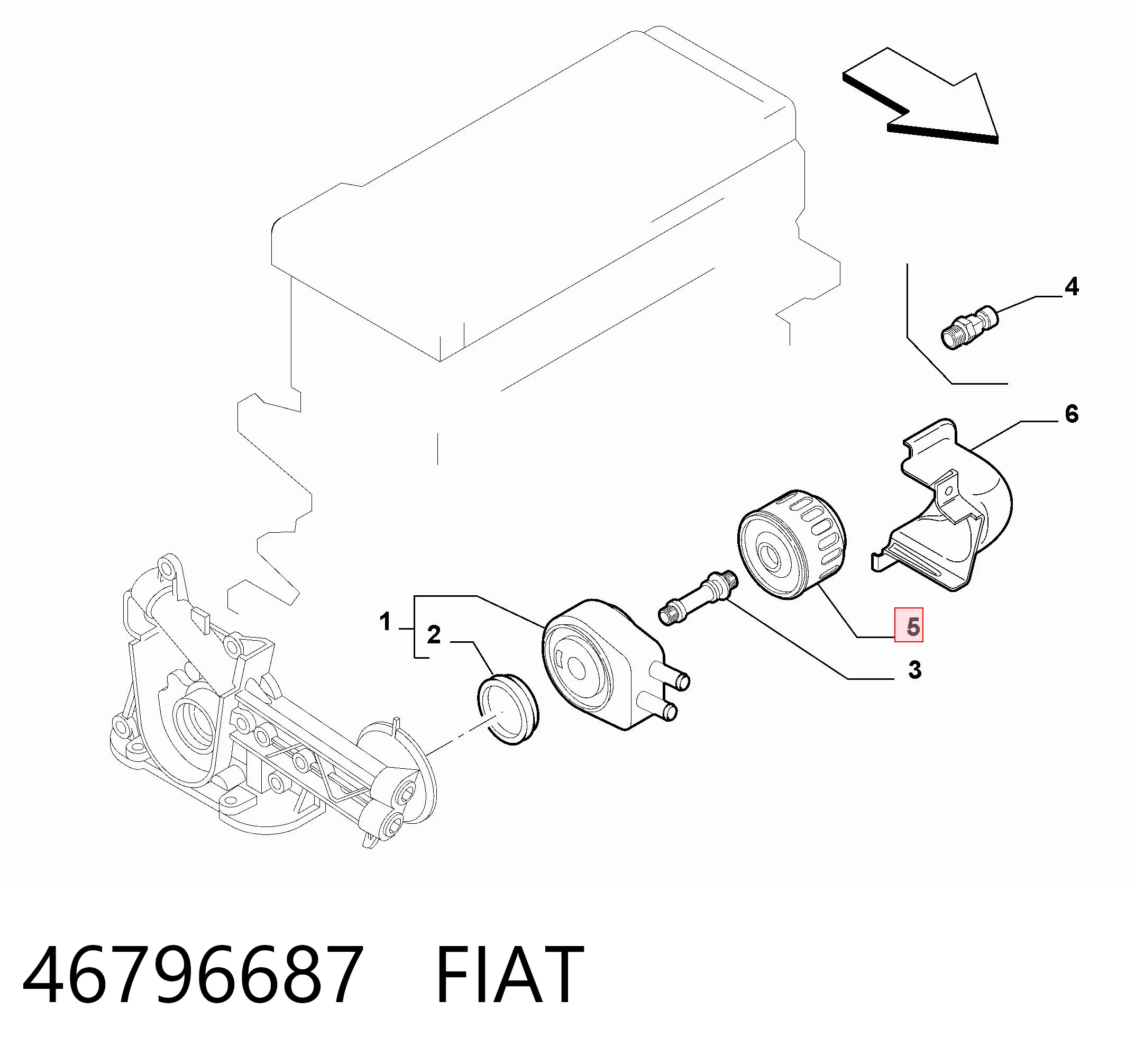 46796687 Fiat/Alfa/Lancia Filtr oleju