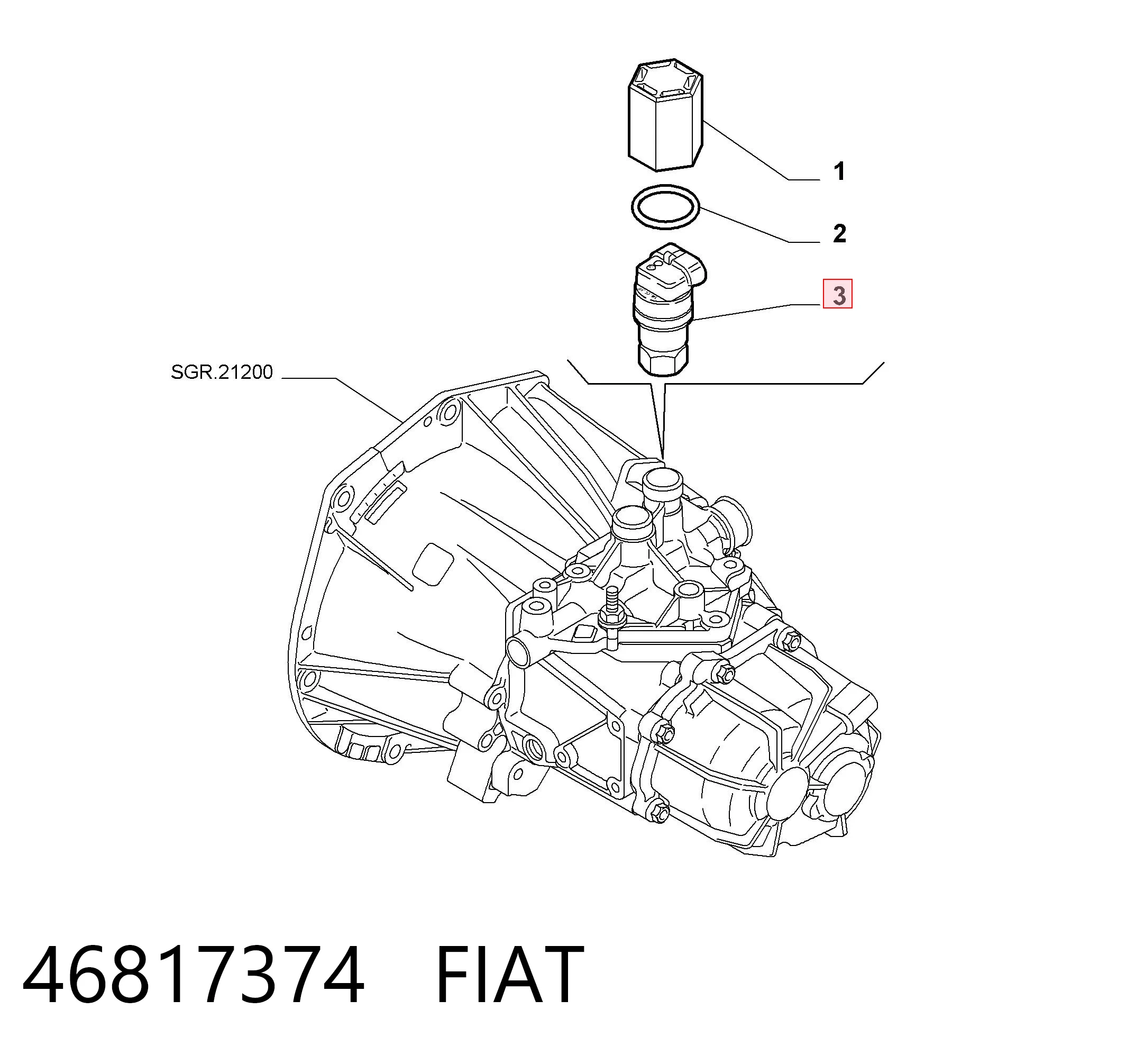 46817374 Fiat/Alfa/Lancia Czujnik prędkości
