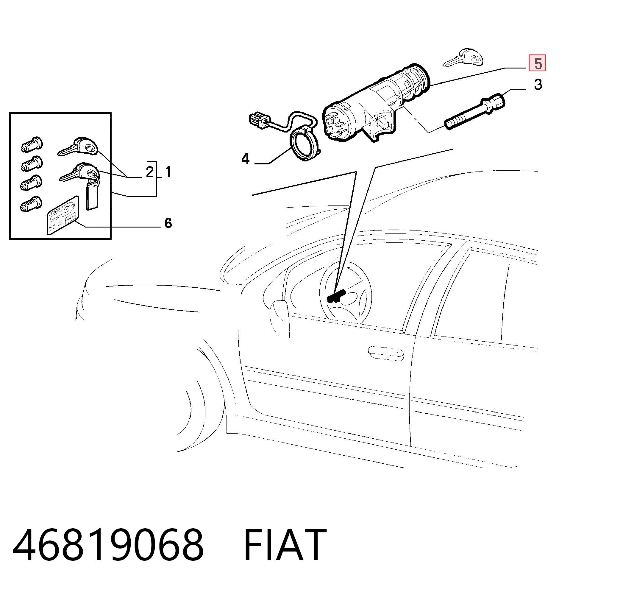 46819068 Fiat/Alfa/Lancia Stacyjka zapłonowa