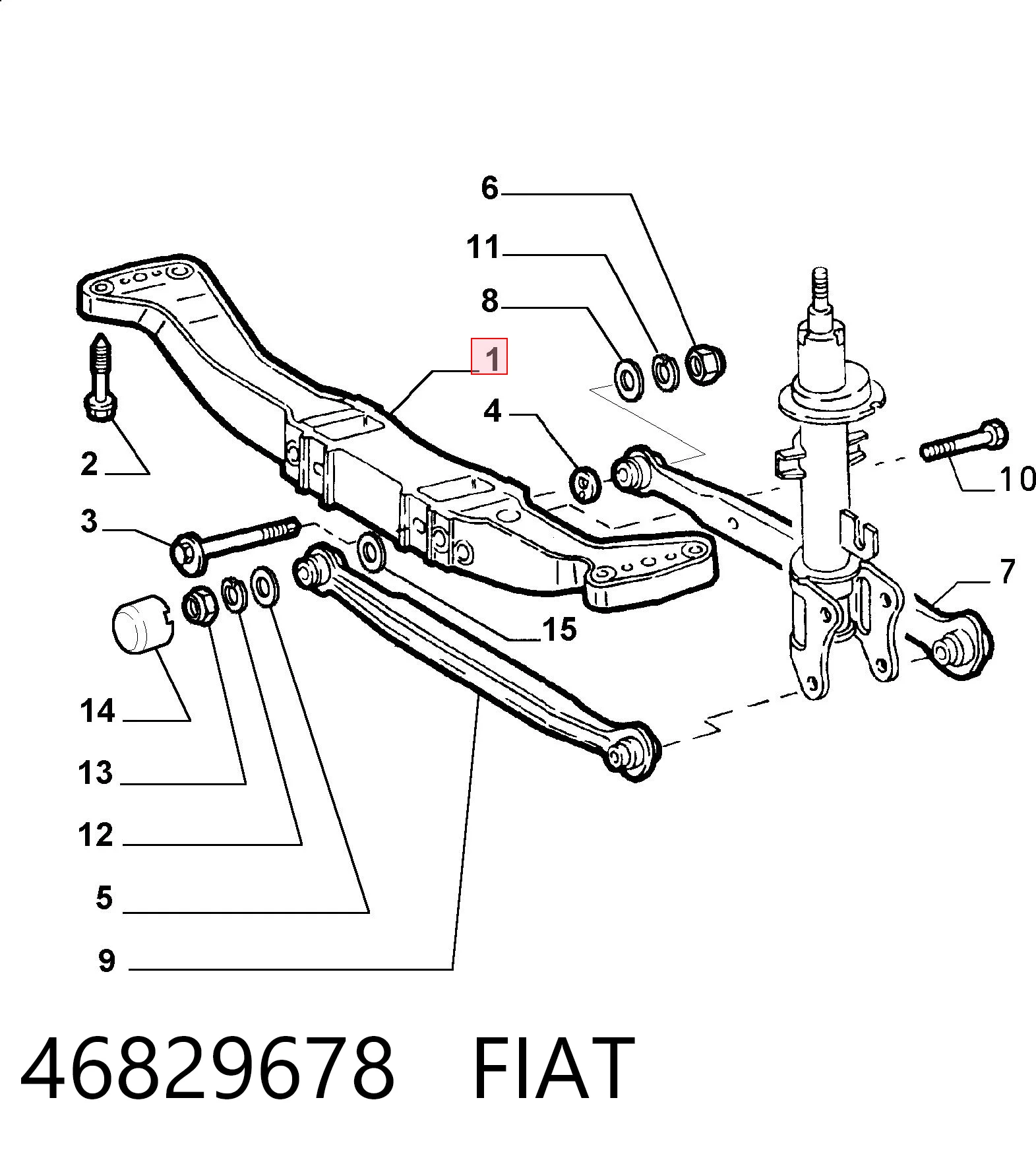 Korpus osi tylnej do Alfa Romeo 147  937