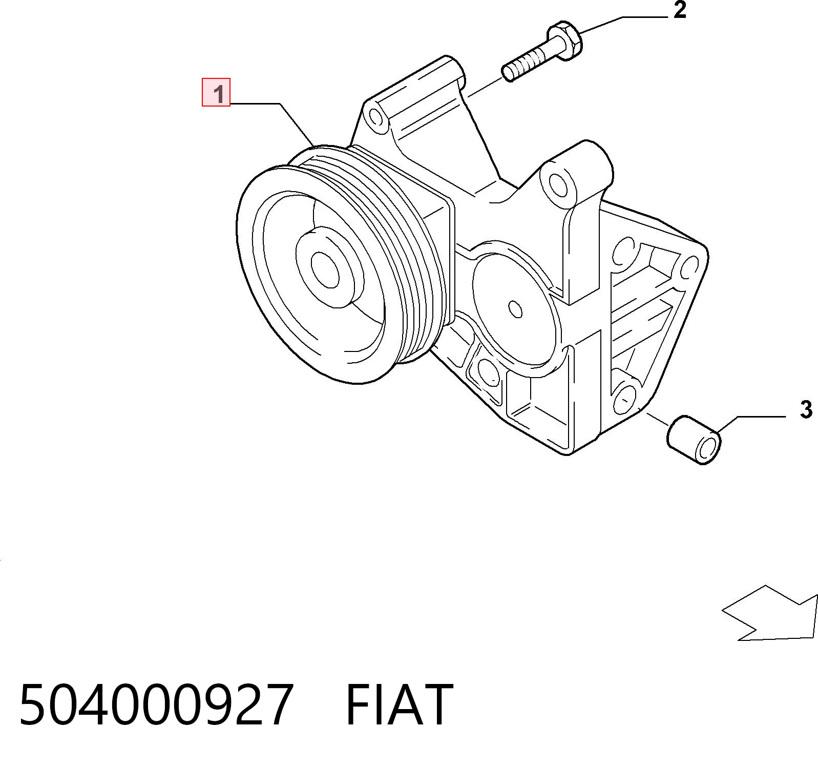 504000927 Fiat/Alfa/Lancia Pompa wspomagania hydraulicznego kierownicy