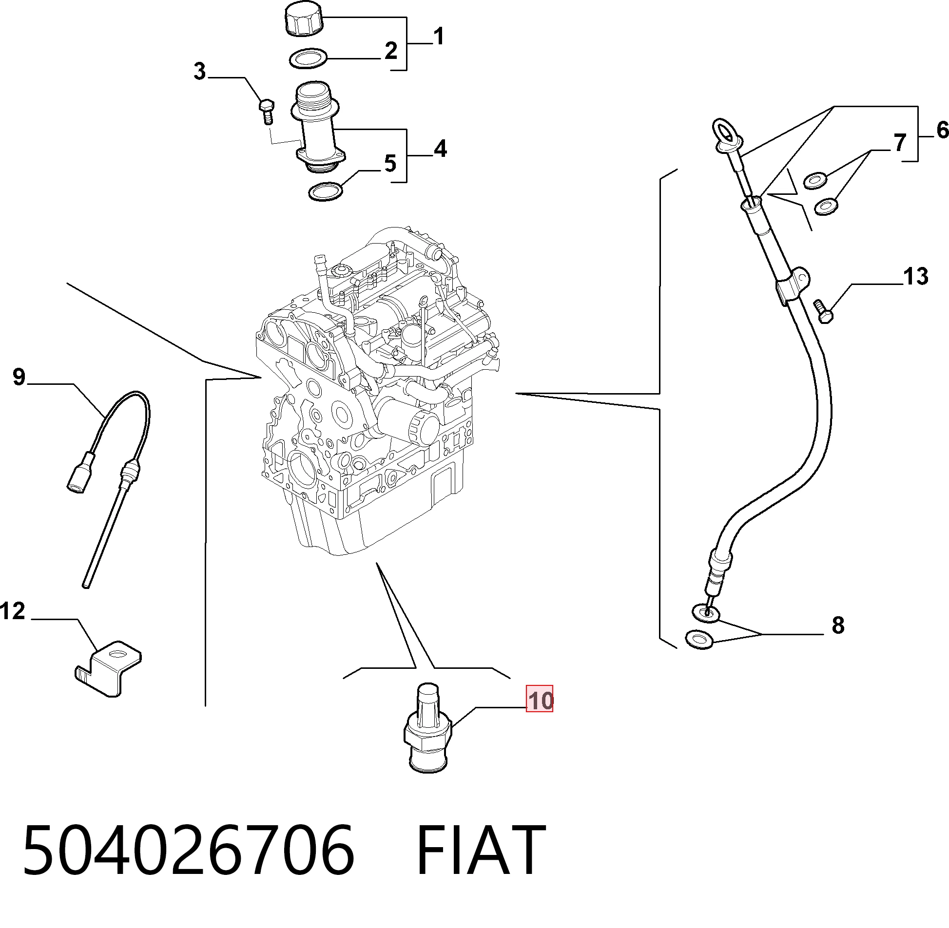 504026706 Fiat/Alfa/Lancia Czujnik ciśnienia oleju