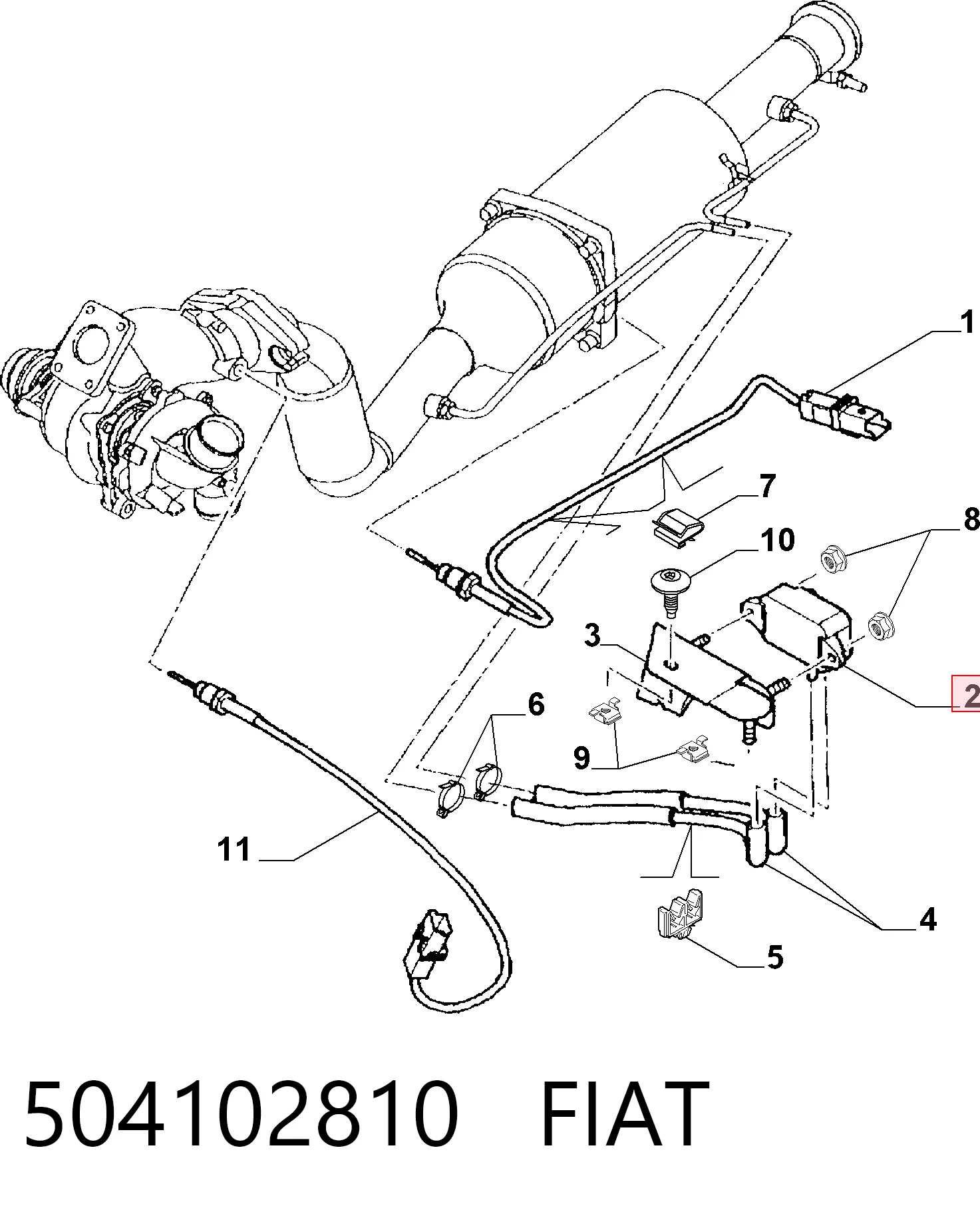 504102810 Fiat/Alfa/Lancia Czujnik ciśnienia spalin