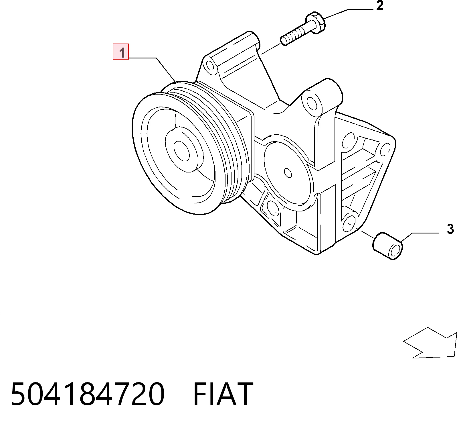 504184720 Fiat/Alfa/Lancia Pompa wspomagania hydraulicznego kierownicy