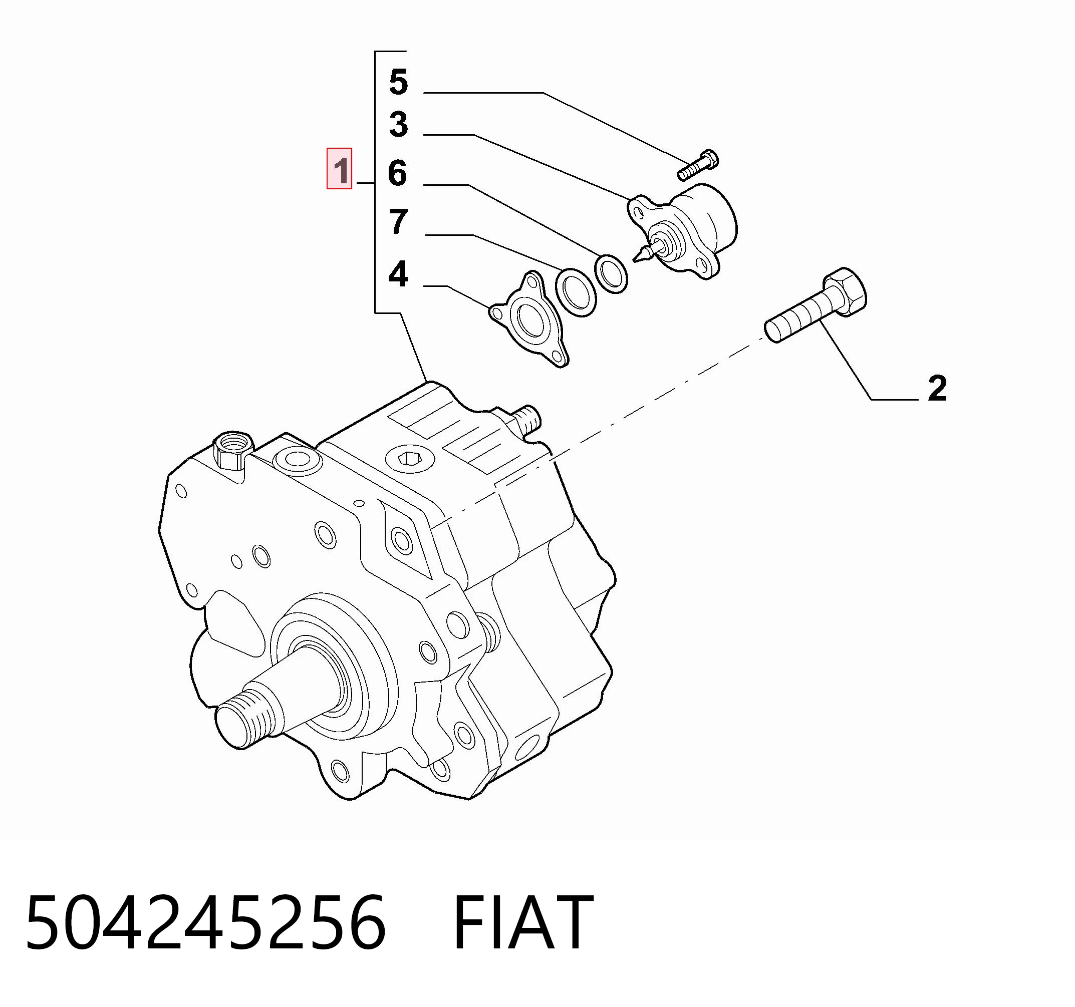 504245256 Fiat/Alfa/Lancia Pompa wtryskowa wysokiego ciśnienia