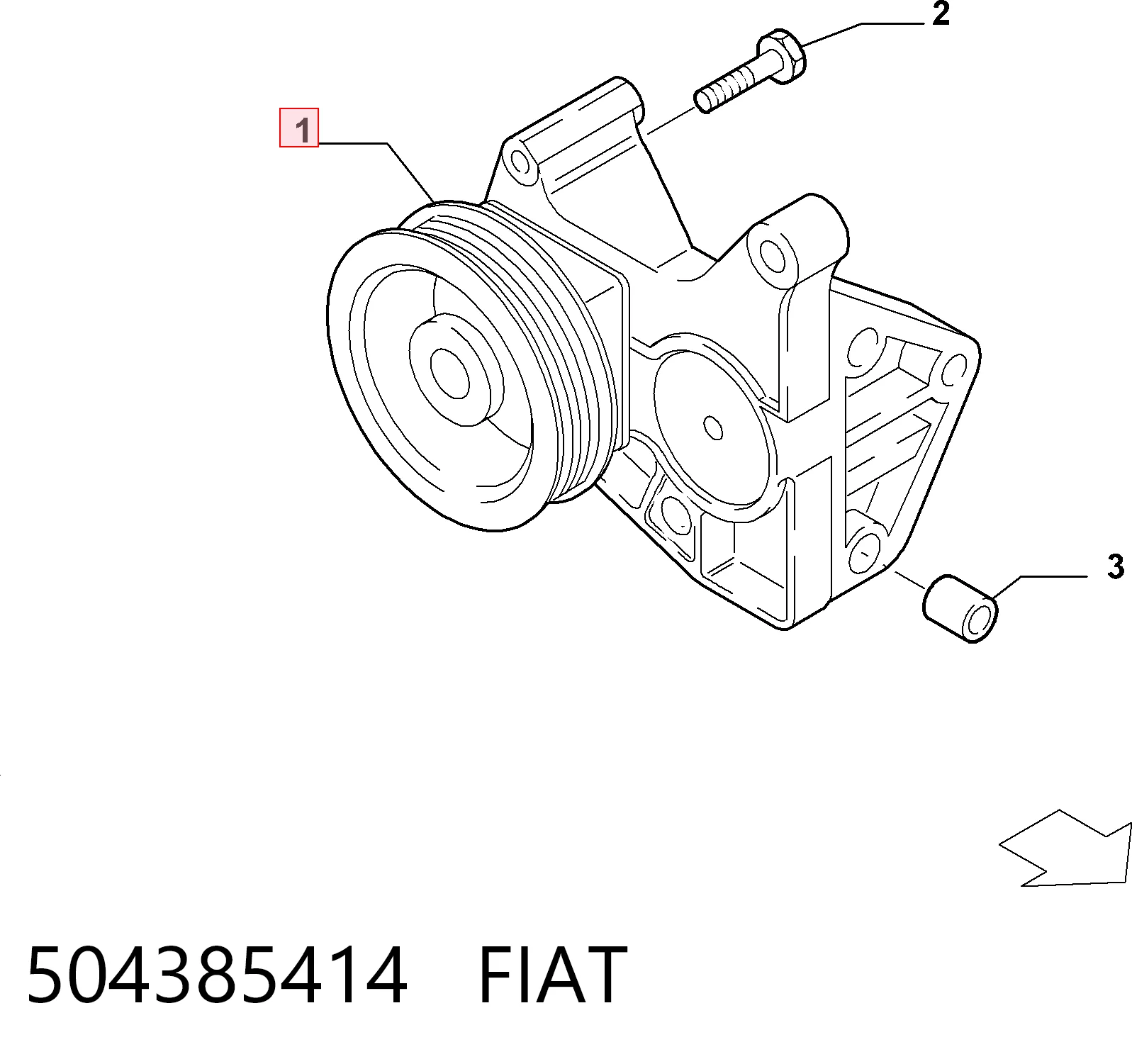 504385414 Fiat/Alfa/Lancia Pompa wspomagania hydraulicznego kierownicy