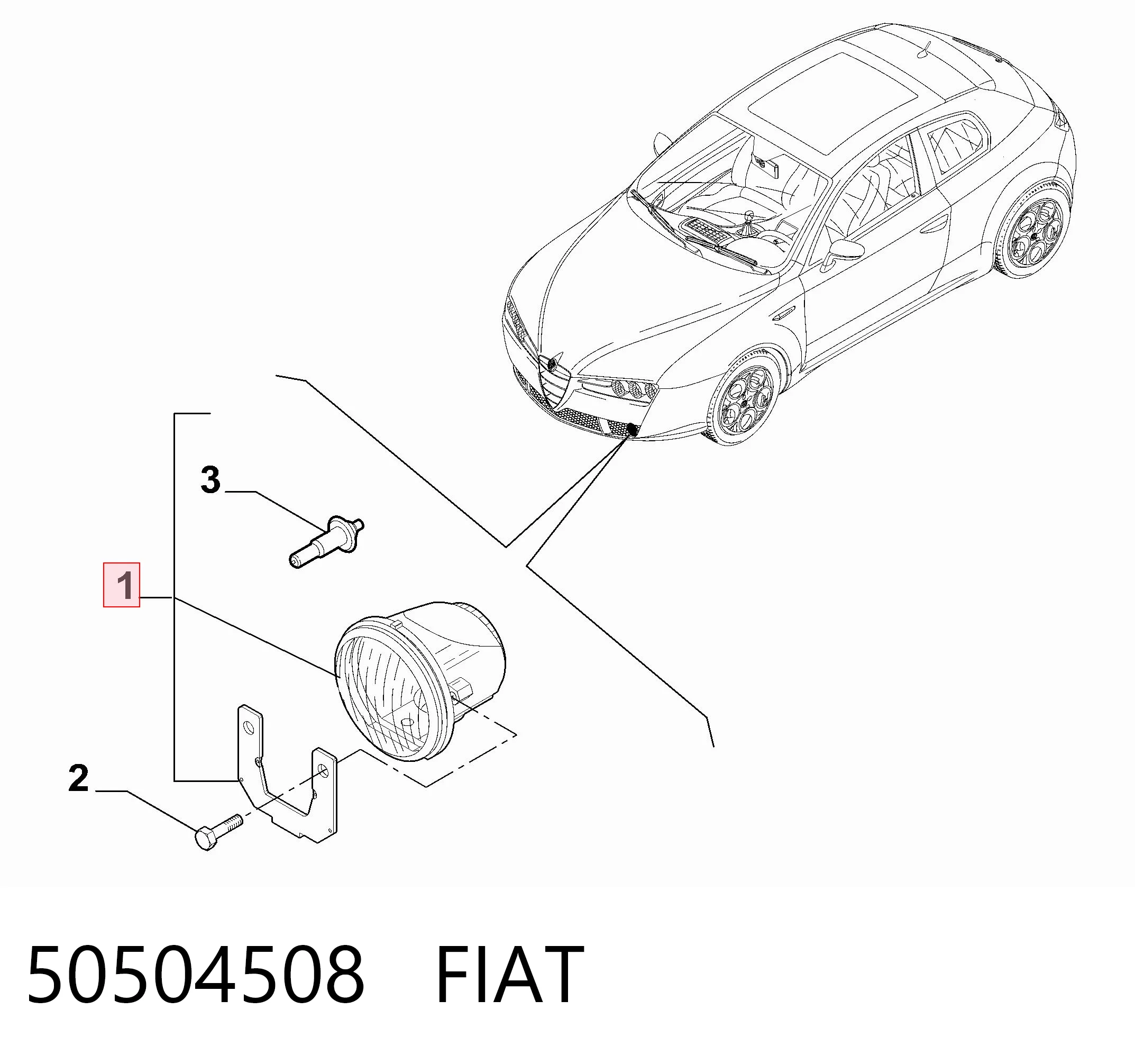 Lampa przeciwmgielna lewa/prawa Alfa Romeo 159 
