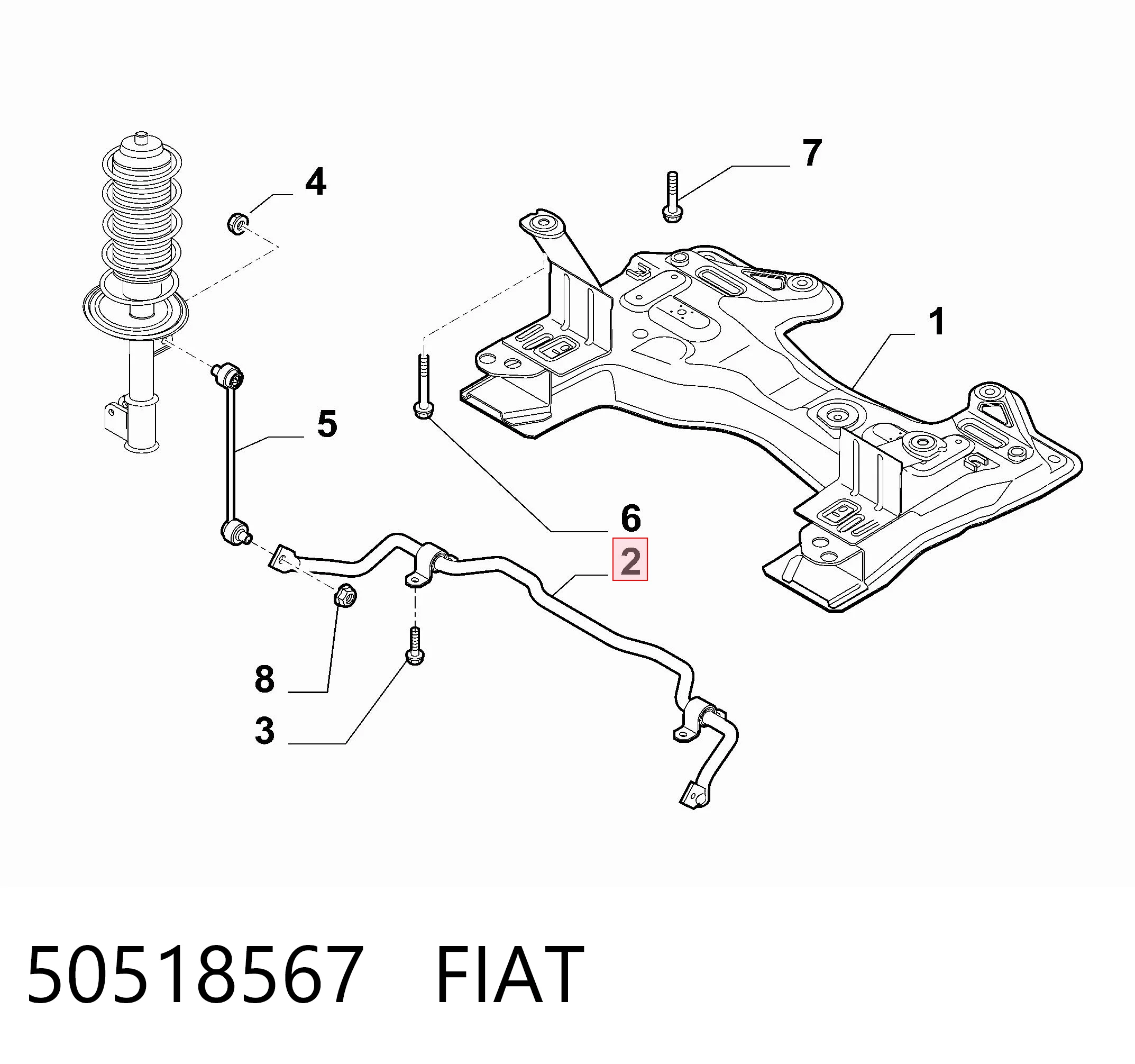 Stabilizator przedni do Alfa Romeo Giulietta  940