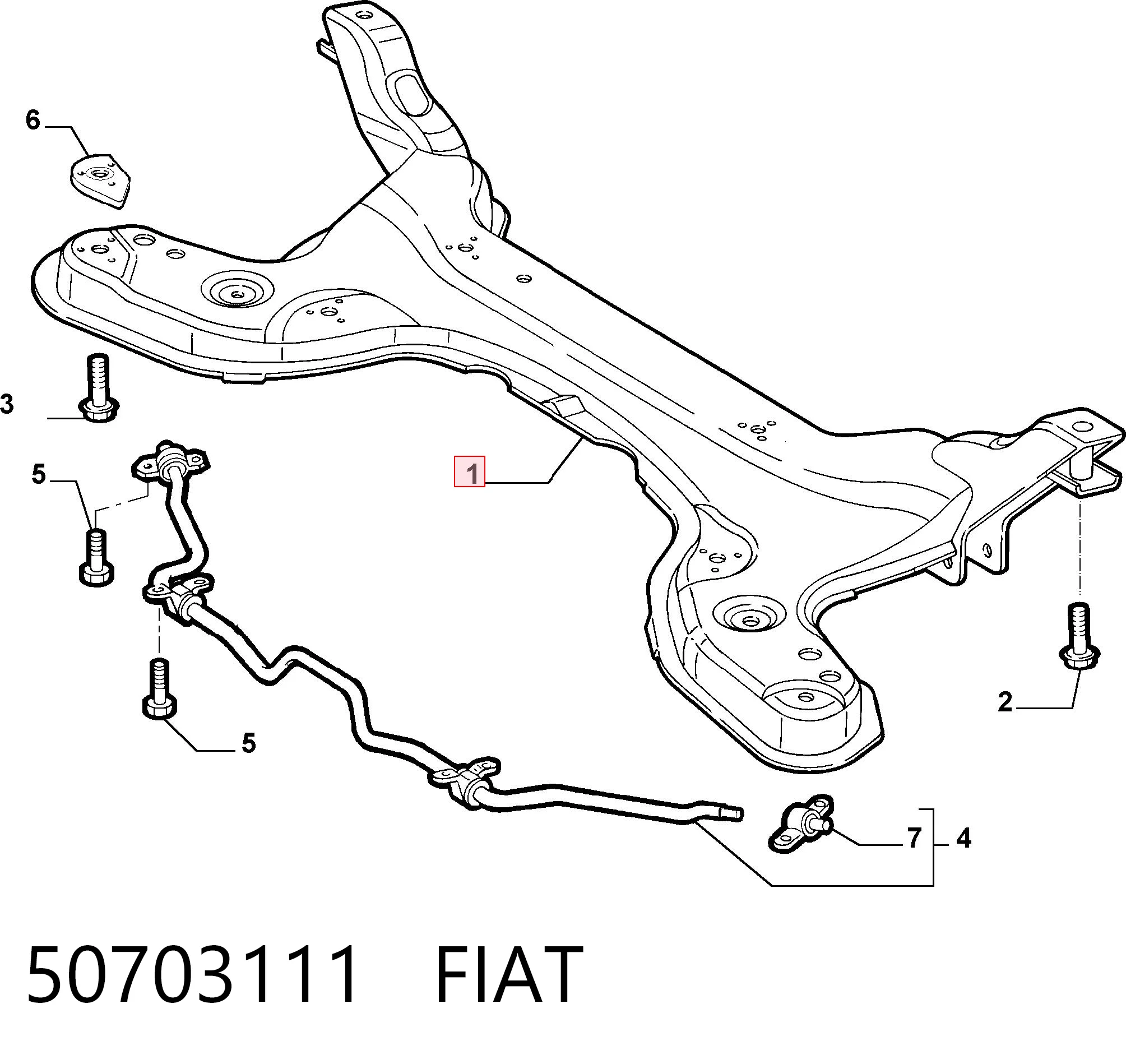 Korpus osi przedniej Fiat Punto II hatchback (188) (1999 - 2012) cena, od 268,22 USD