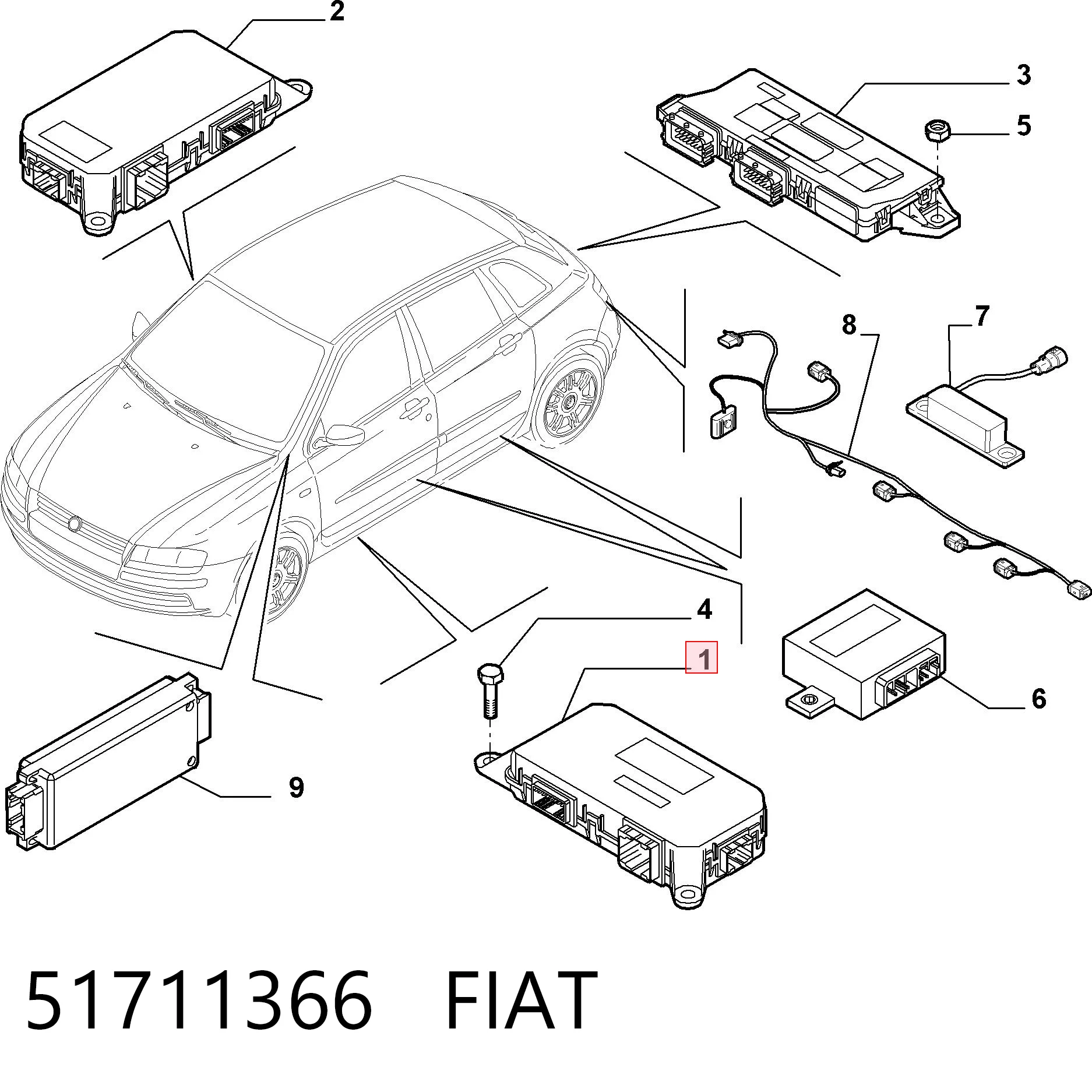 Blok komfortu do Fiat Stilo  192