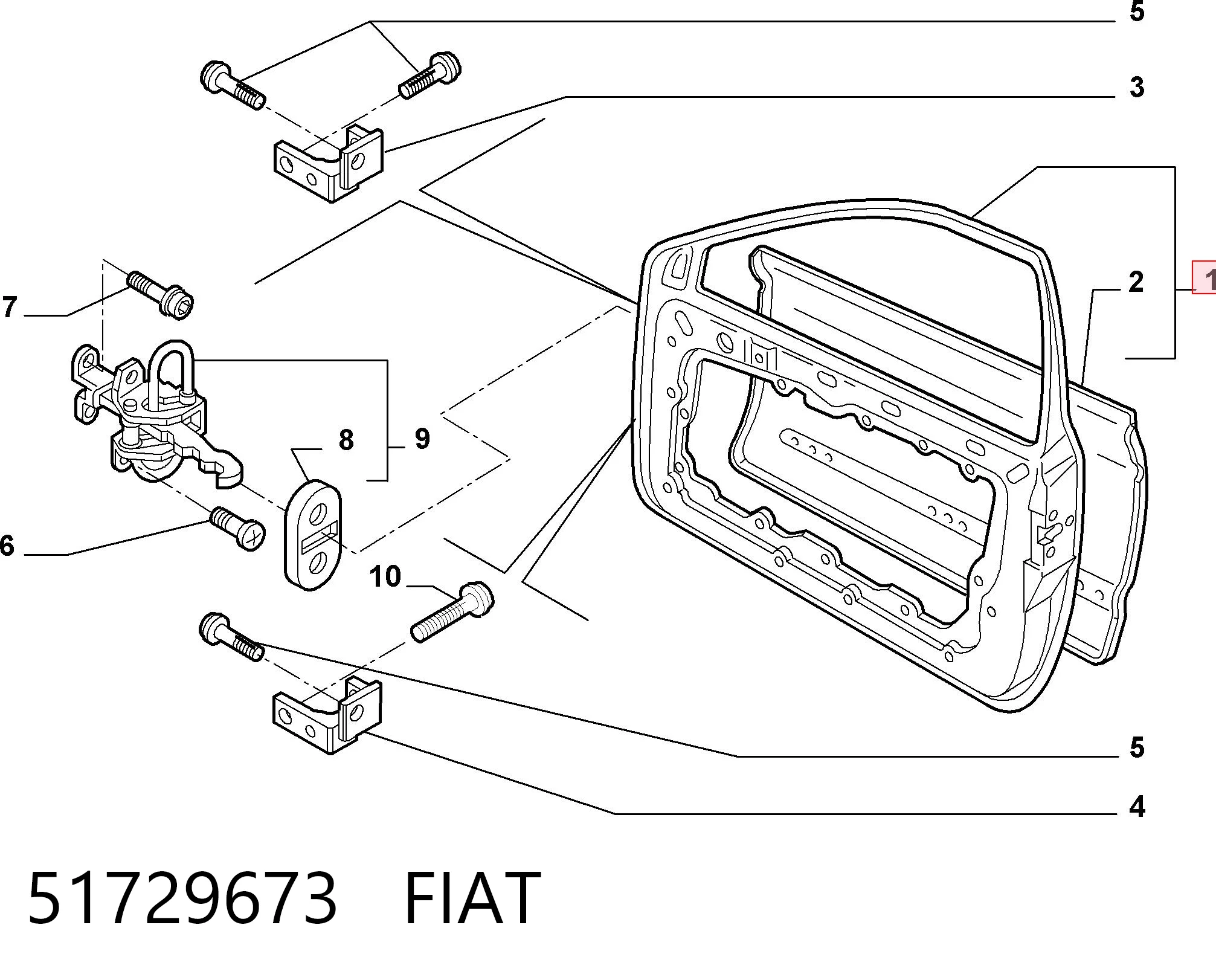 Drzwi przednie lewe do Fiat Croma II 194