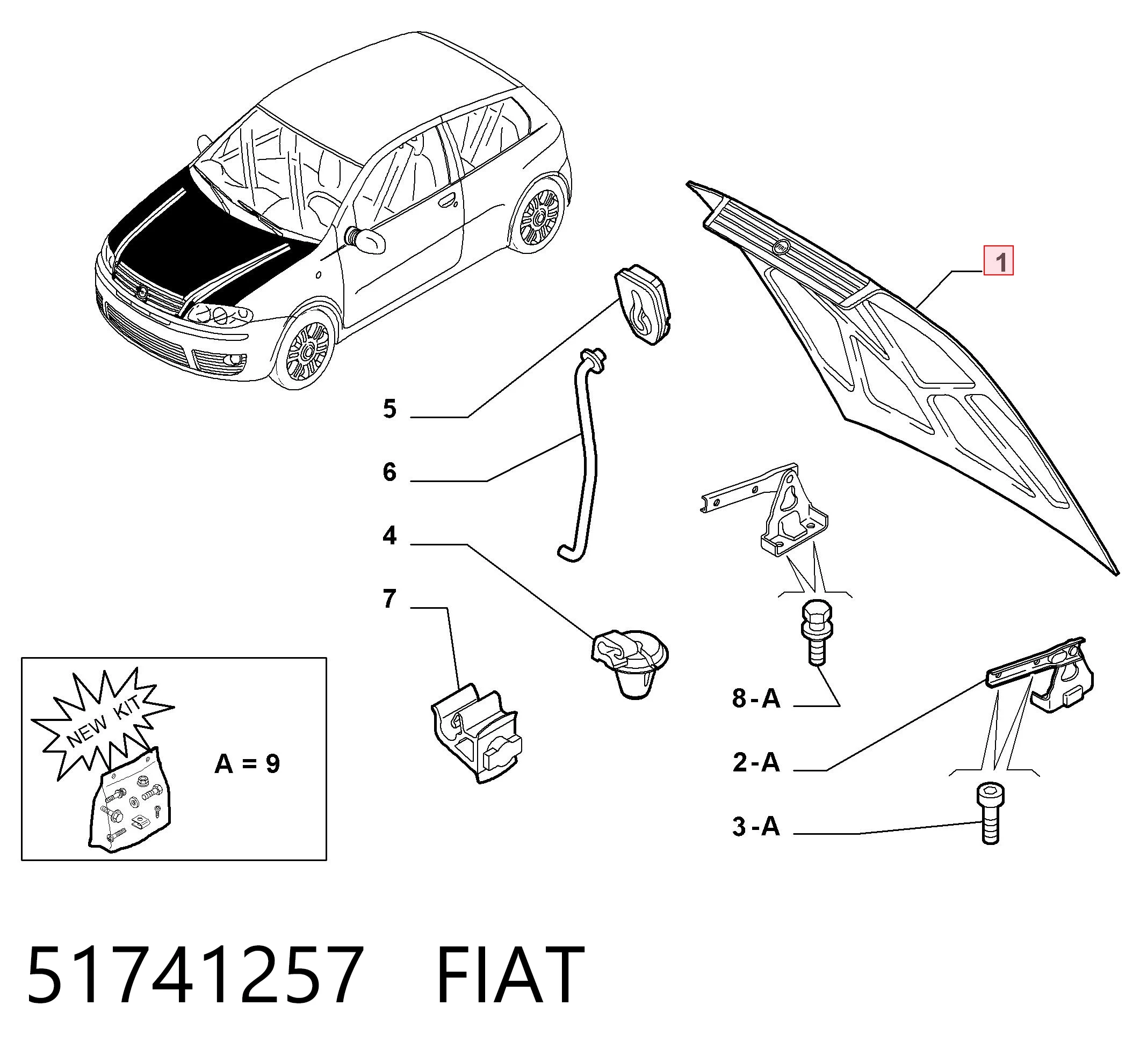  Maska silnika Fiat Punto 2
