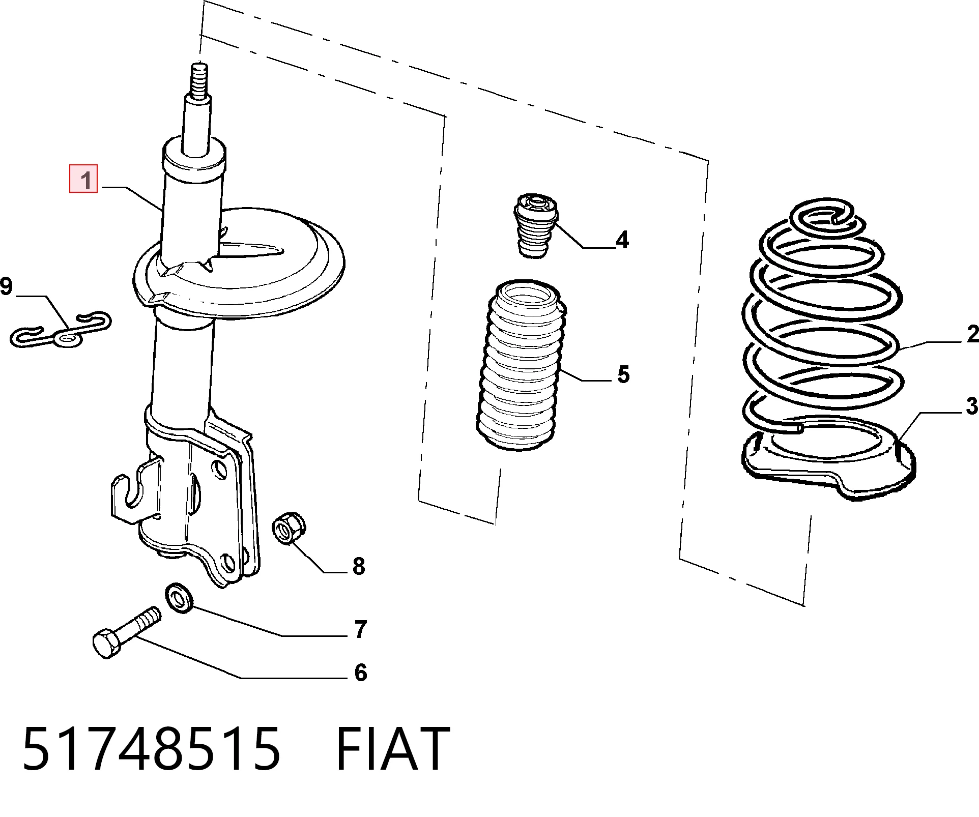  Amortyzator przedni Fiat Doblo 1