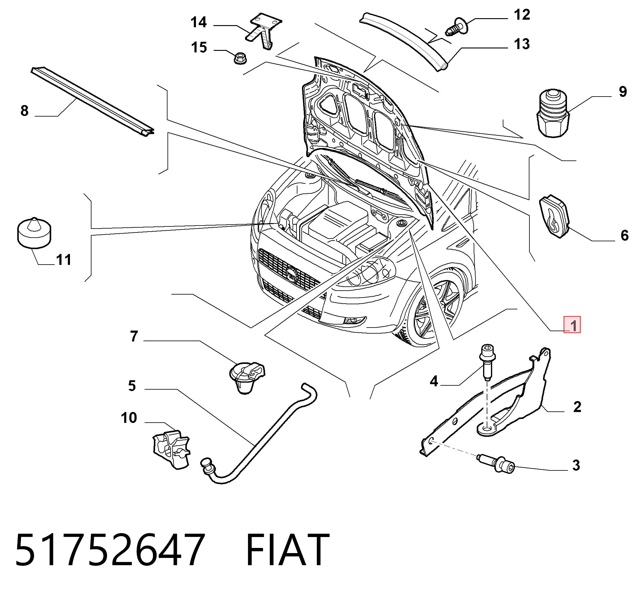 Maska silnika do Fiat Linea  323