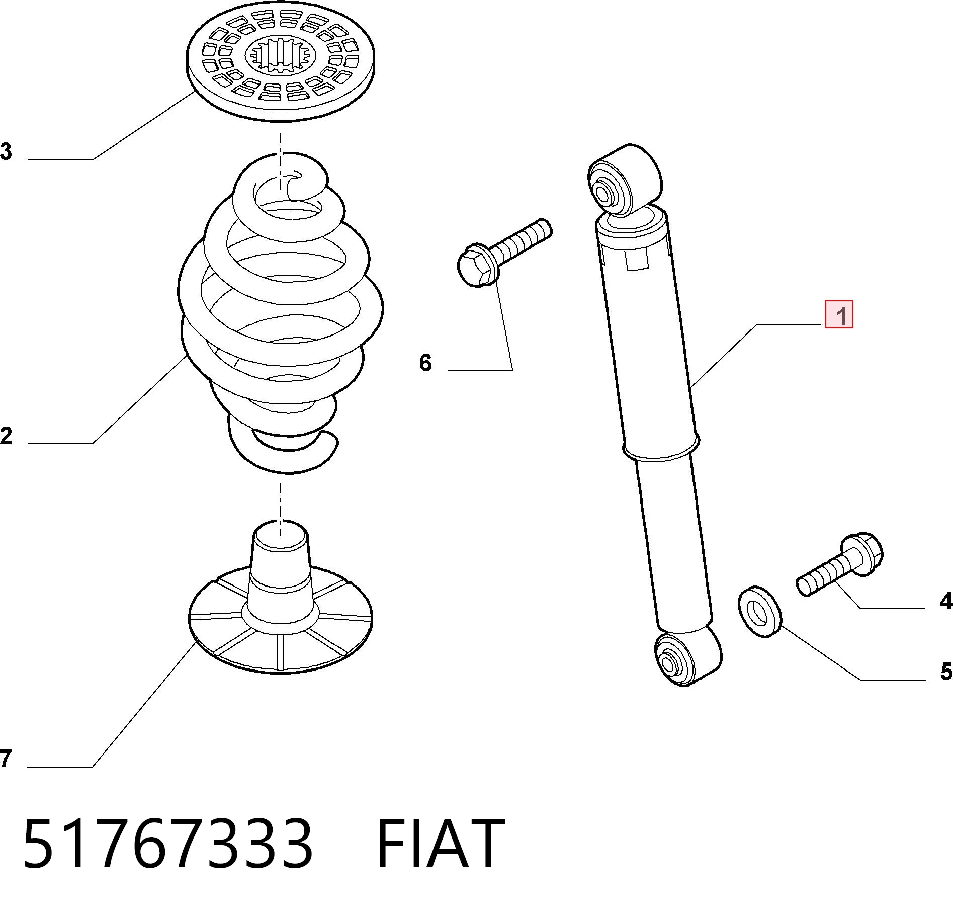  Amortyzator tylny Fiat Croma 2