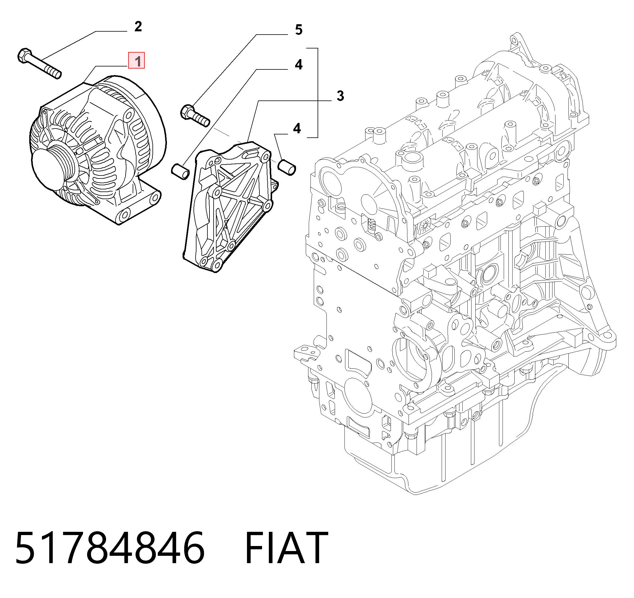 51784846 Fiat/Alfa/Lancia Alternator
