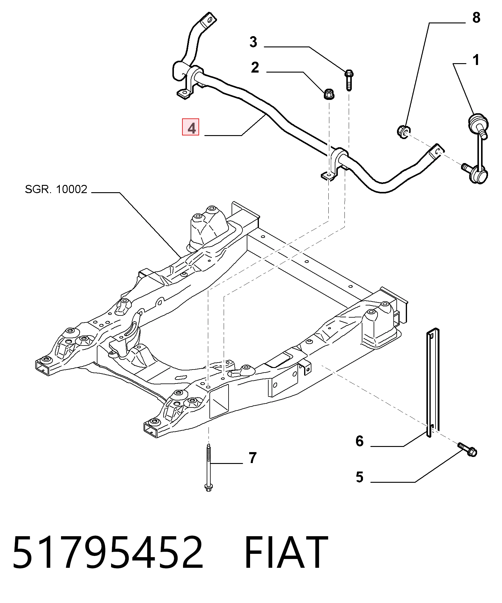 Stabilizator przedni Alfa Romeo 159 sedana (939) (2005 - 2011) cena, od 80,40 USD