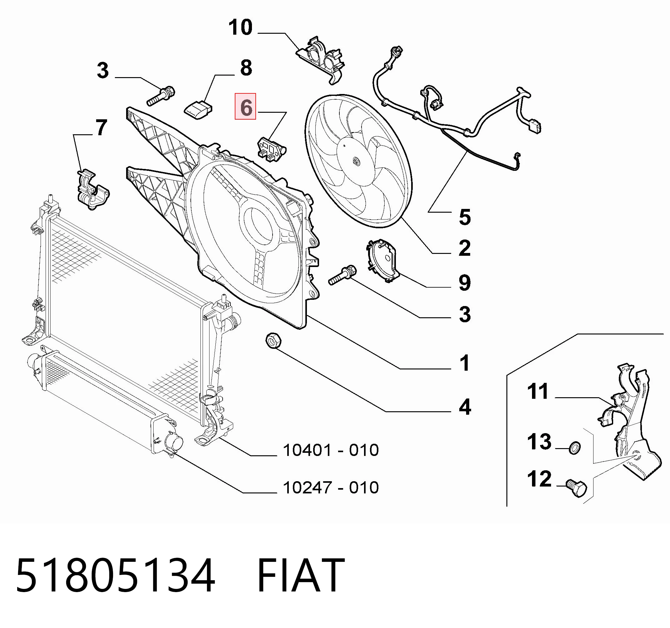 51805134 Fiat/Alfa/Lancia Rezystor wentylatora nagrzewnicy (ogrzewacza kabiny)