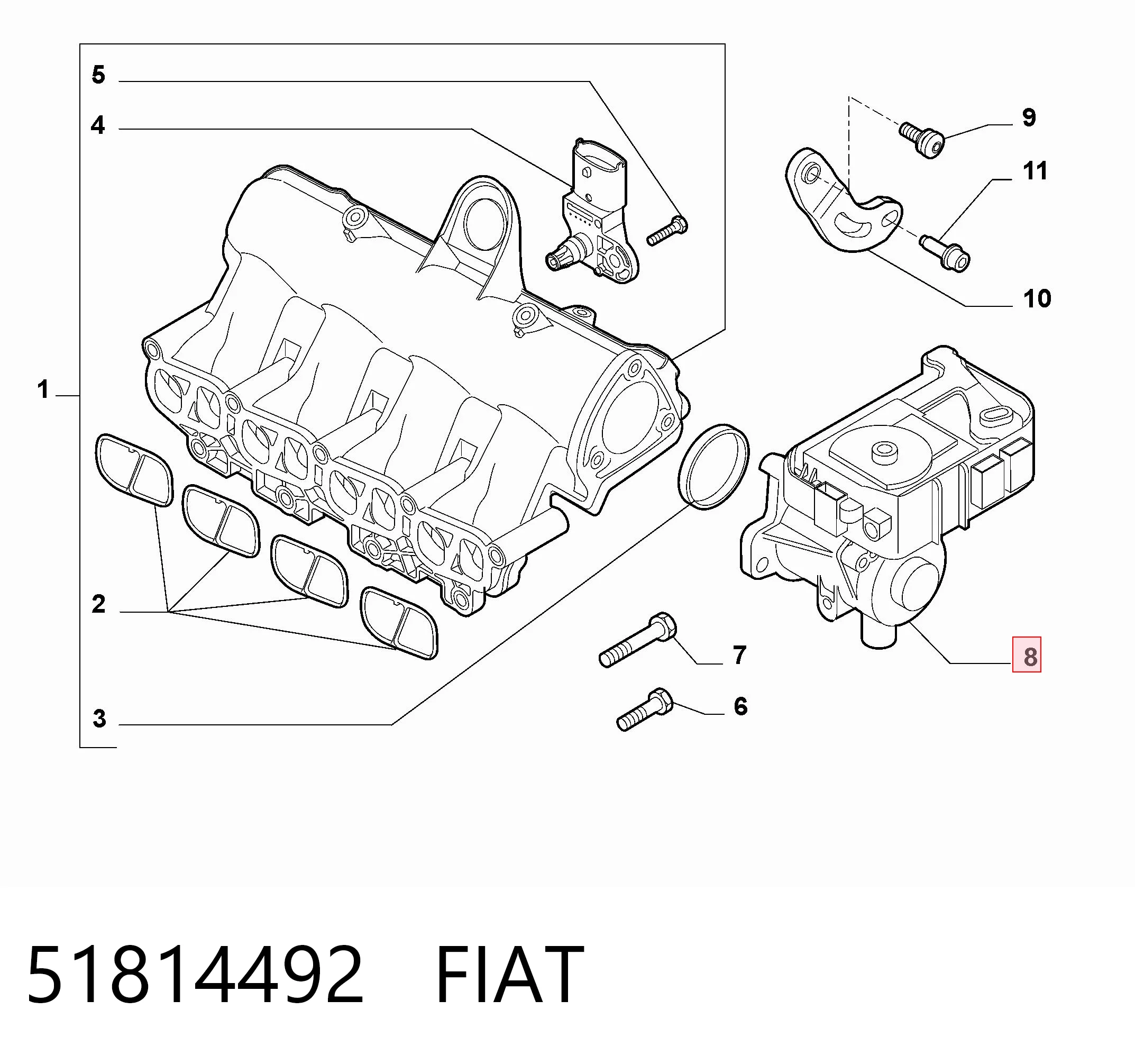 55213019 Opel Przepustnica, komplet