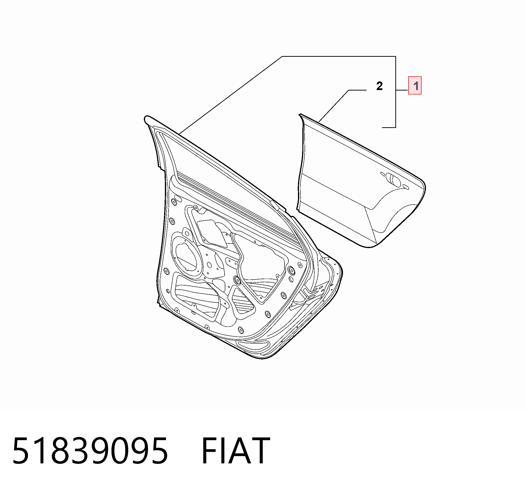 Drzwi tylne prawe Fiat Bravo II hatchback (198) (2007 - 2014) cena, od 226,78 USD