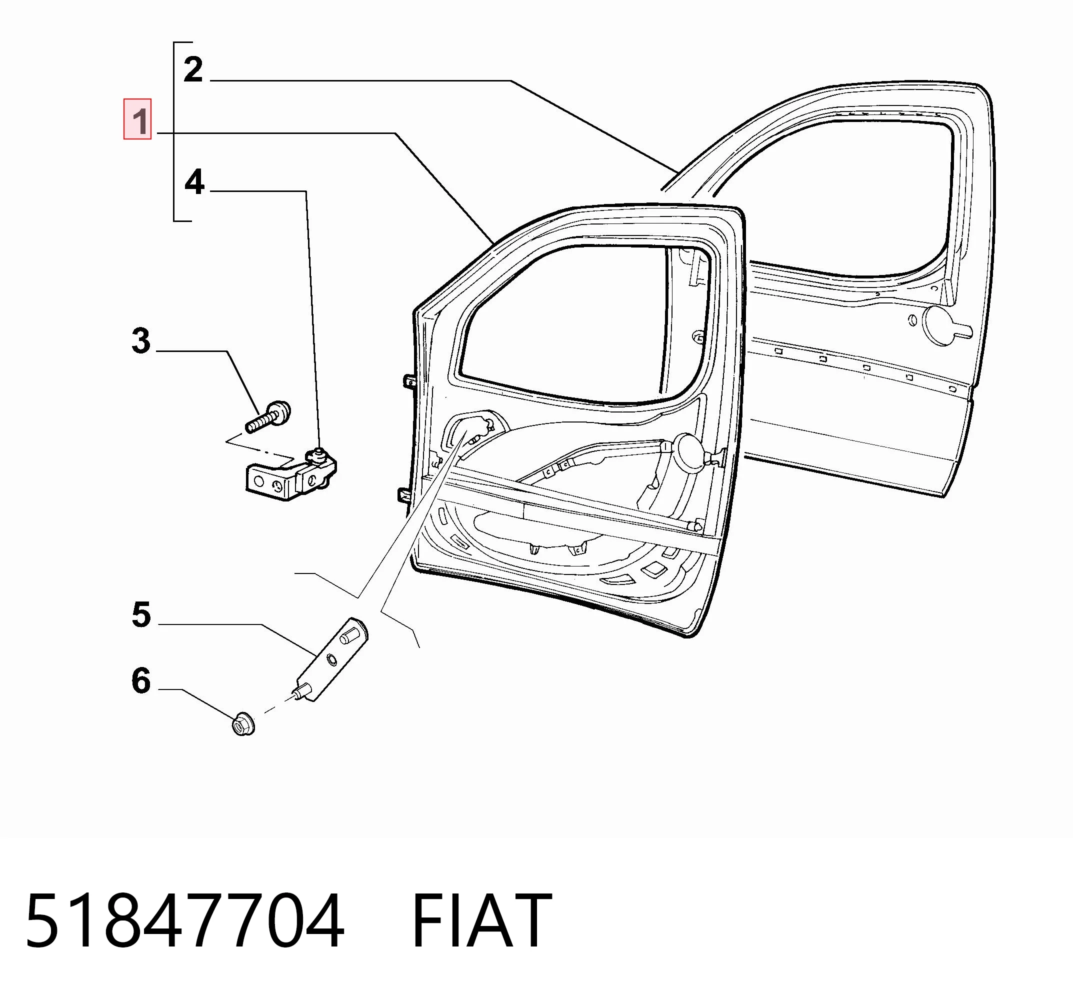 Drzwi przednie prawe do Fiat Doblo I 223