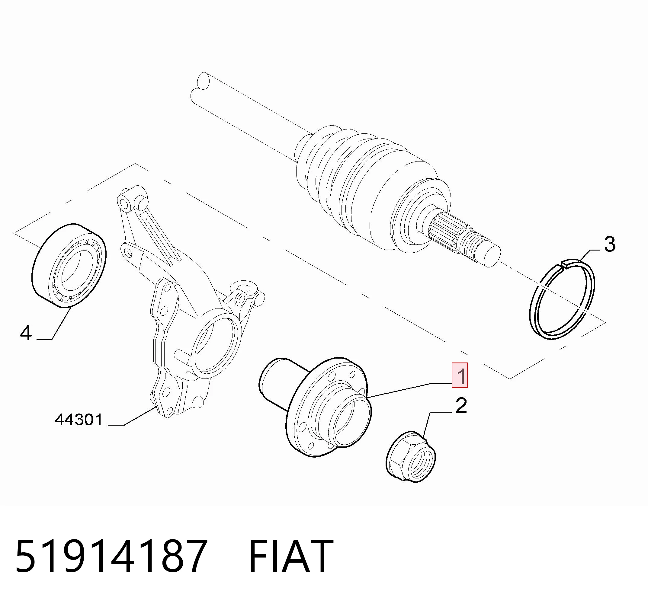 Piasta przednia do Fiat Tipo EGEA 356
