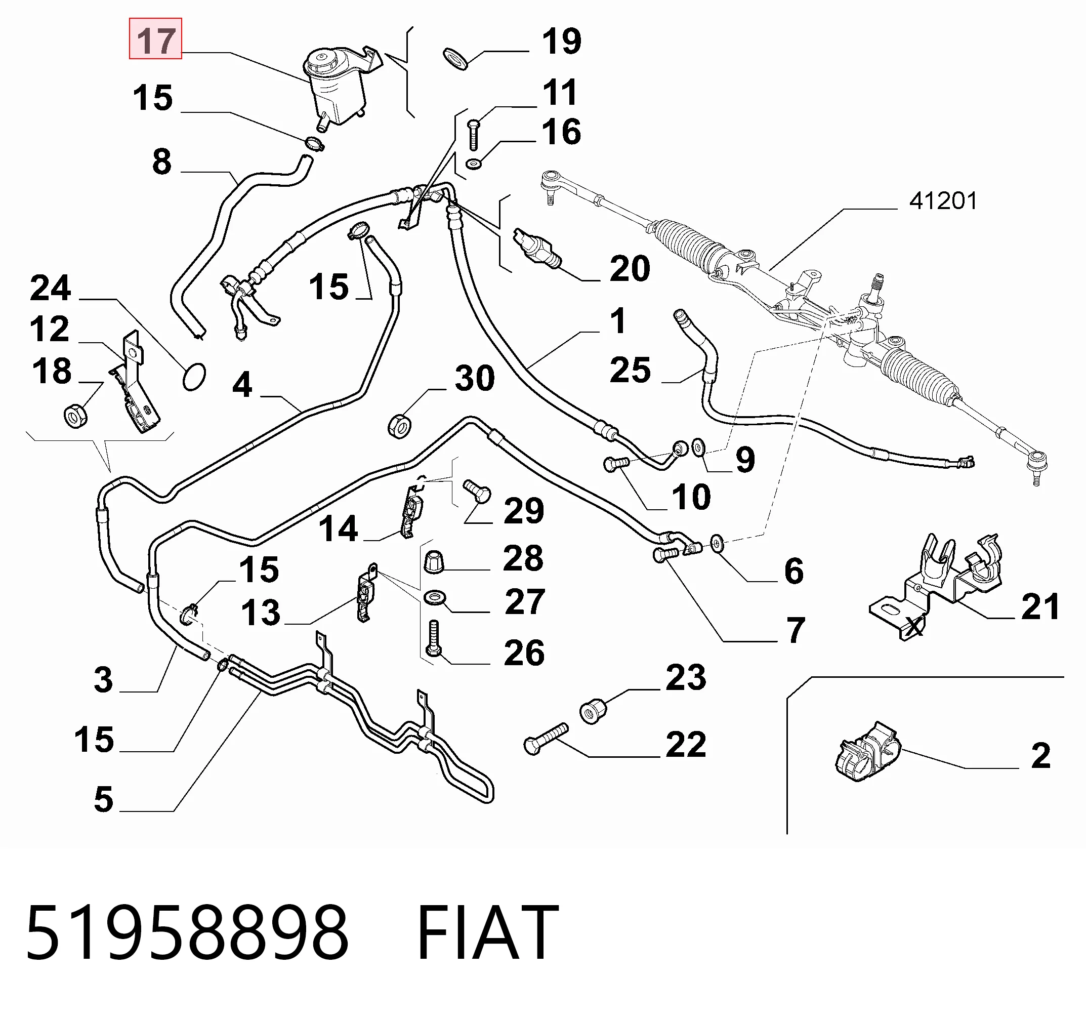 Zbiornik płynu wspomagania do Fiat Fiorino  225