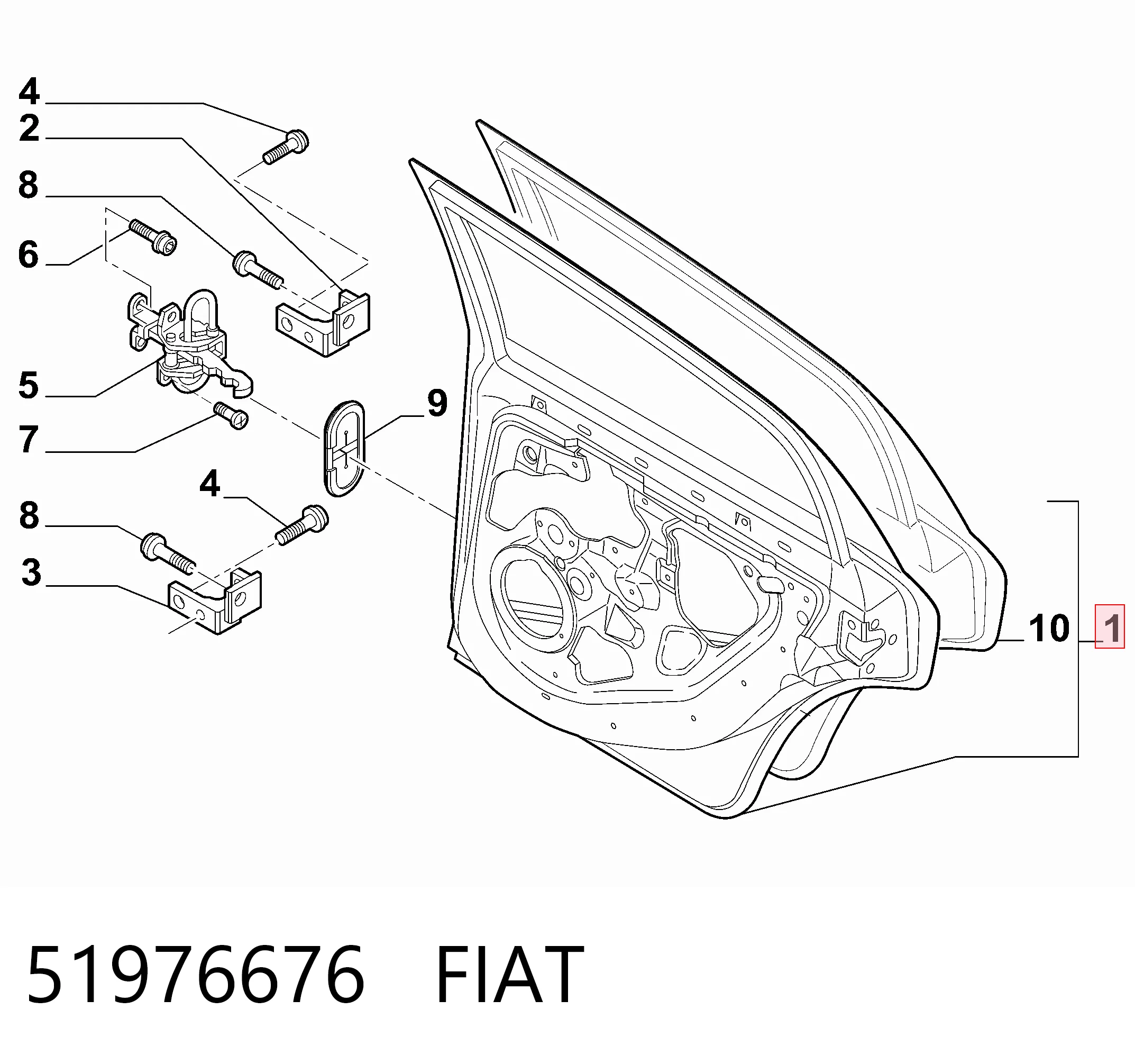 Drzwi tylne lewe do Fiat Linea  323