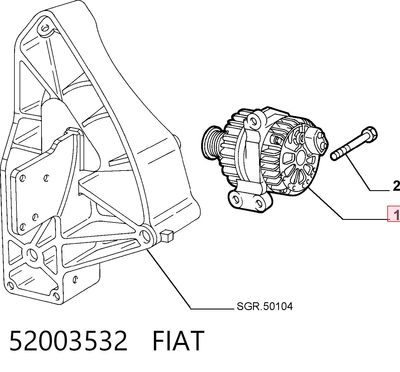 52003532 Fiat/Alfa/Lancia Alternator