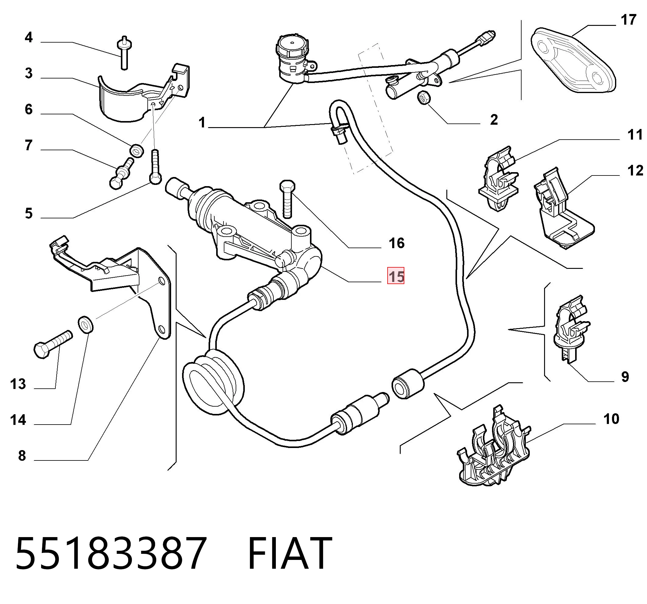 Kupić Cylinder roboczy sprzęgła Fiat Panda II 169A w dobrej cenie