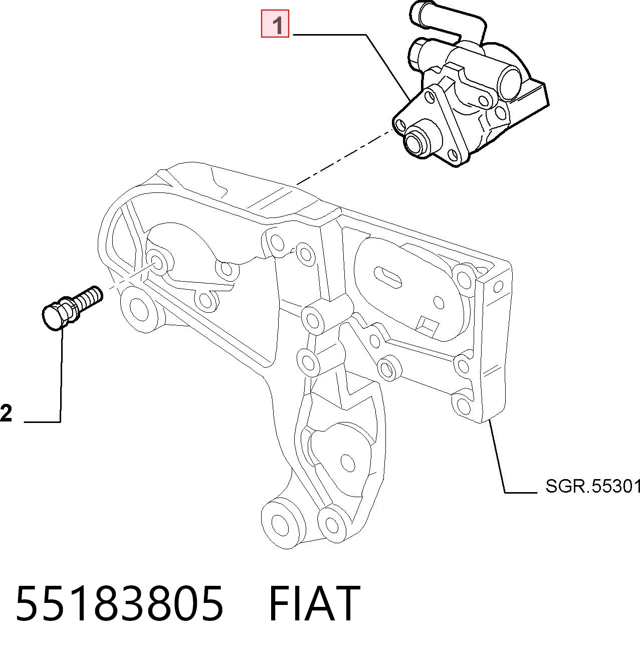 55183805 Fiat/Alfa/Lancia Pompa wspomagania hydraulicznego kierownicy