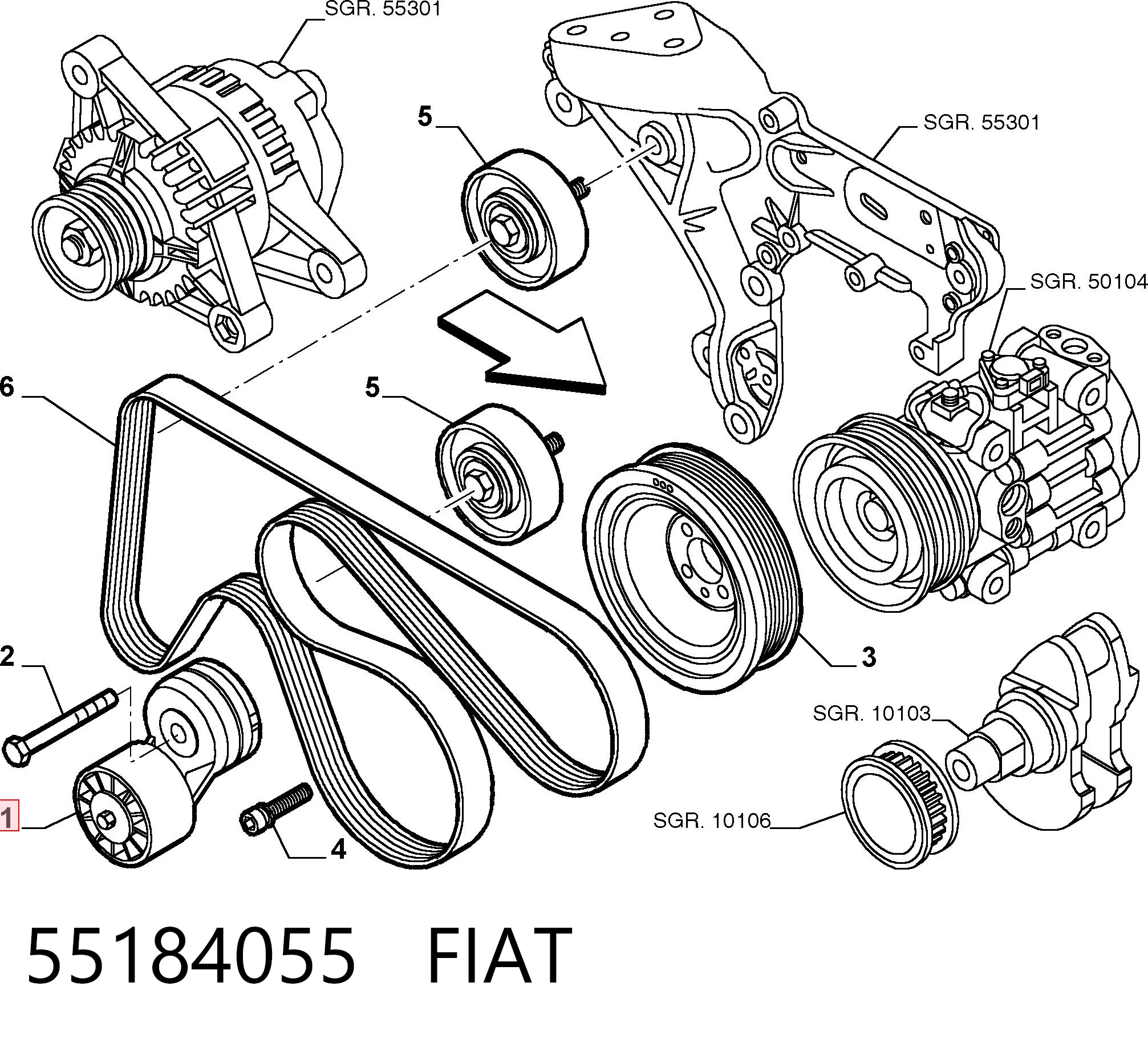 55184055 Fiat/Alfa/Lancia
