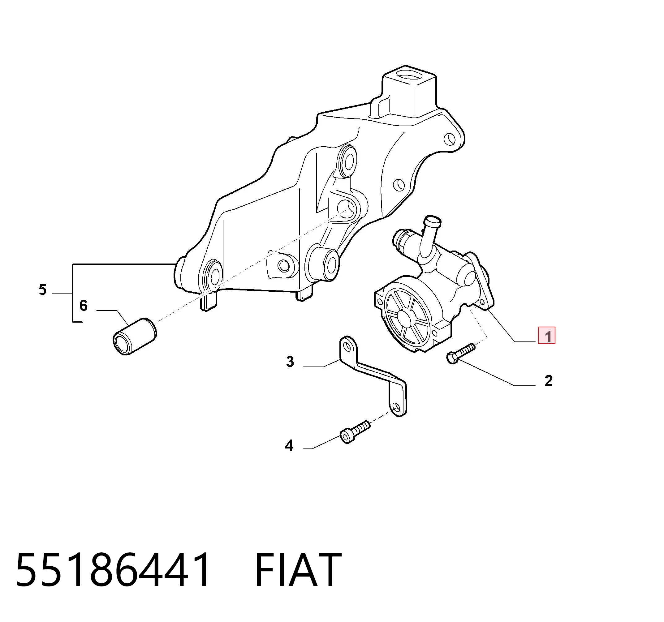 55186441 Fiat/Alfa/Lancia Pompa wspomagania hydraulicznego kierownicy