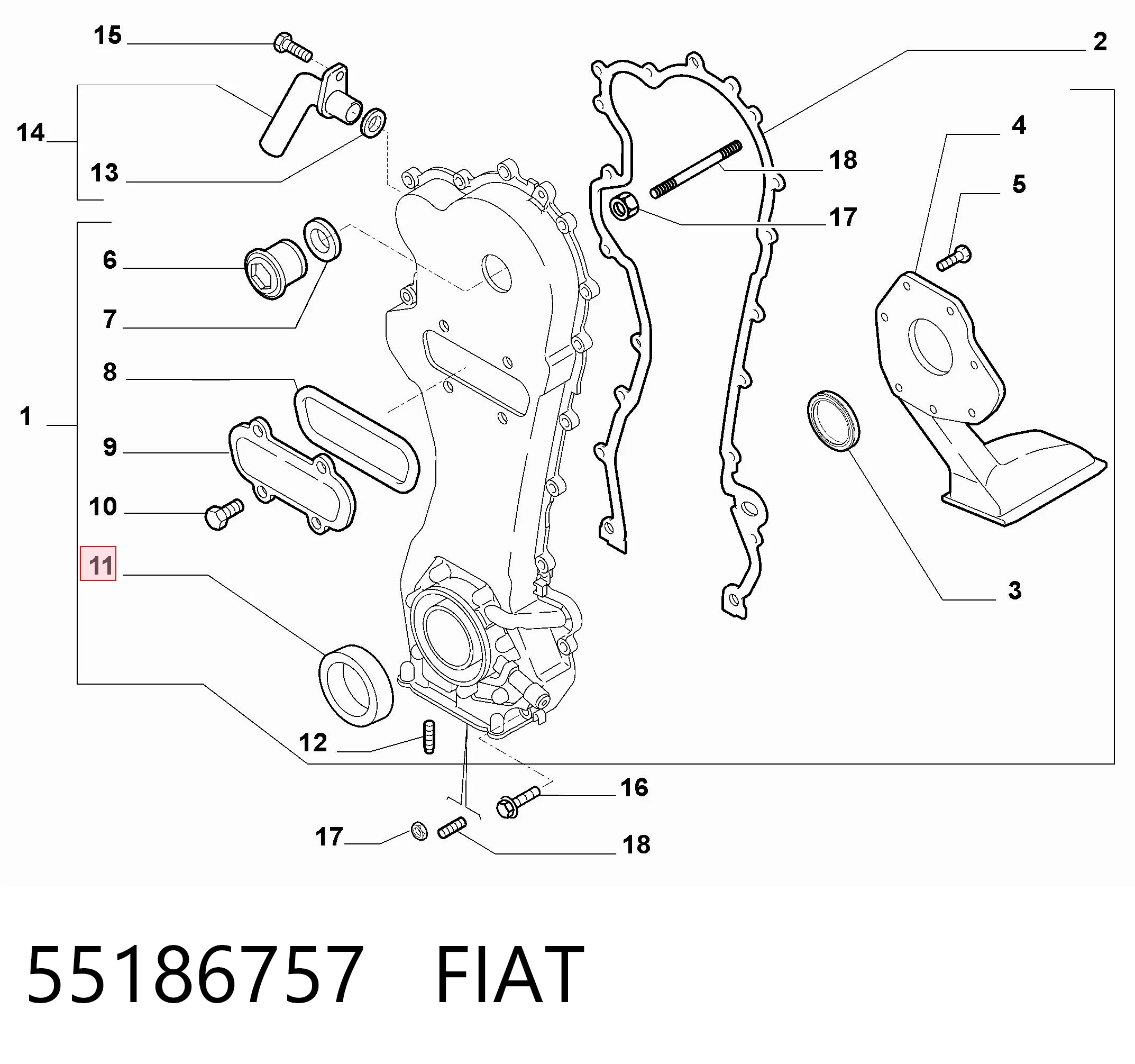 Do koszyka A0229972947 Mercedes Uszczelniacz wału korbowego przedni