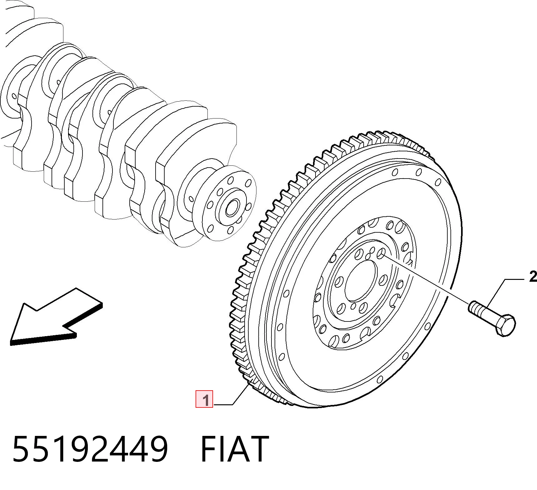 Koło zamachowe silnika do Alfa Romeo 147  937