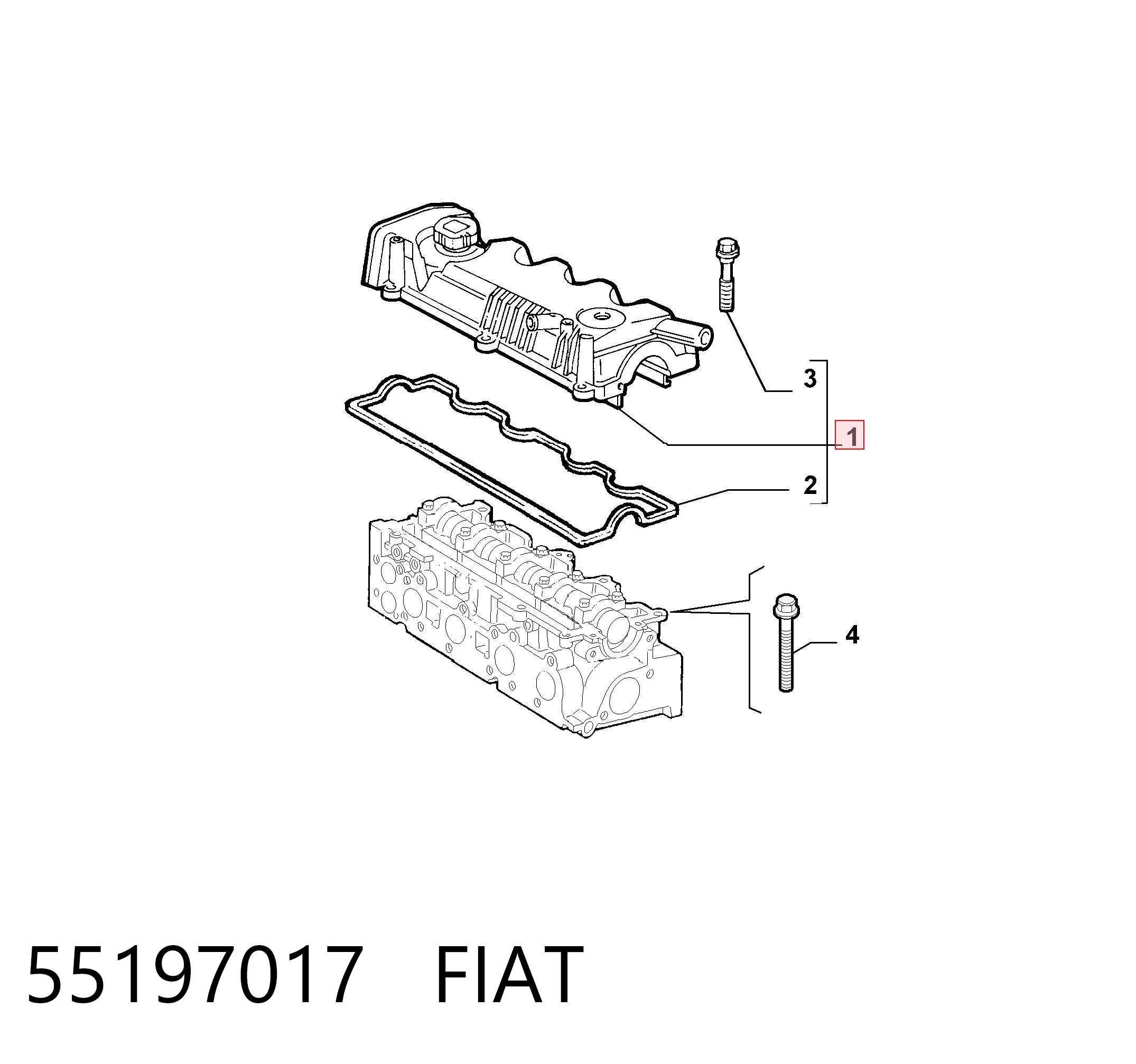 Pokrywa zaworowa do Fiat Brava  182
