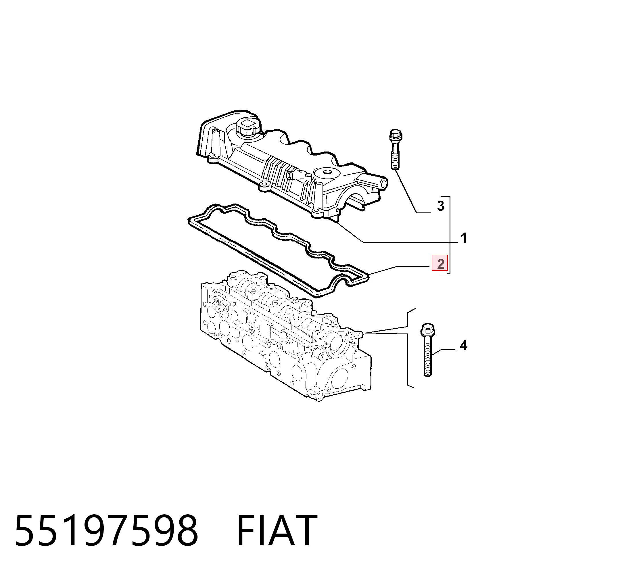93184456 General Motors Uszczelka pokrywy zaworowej silnika