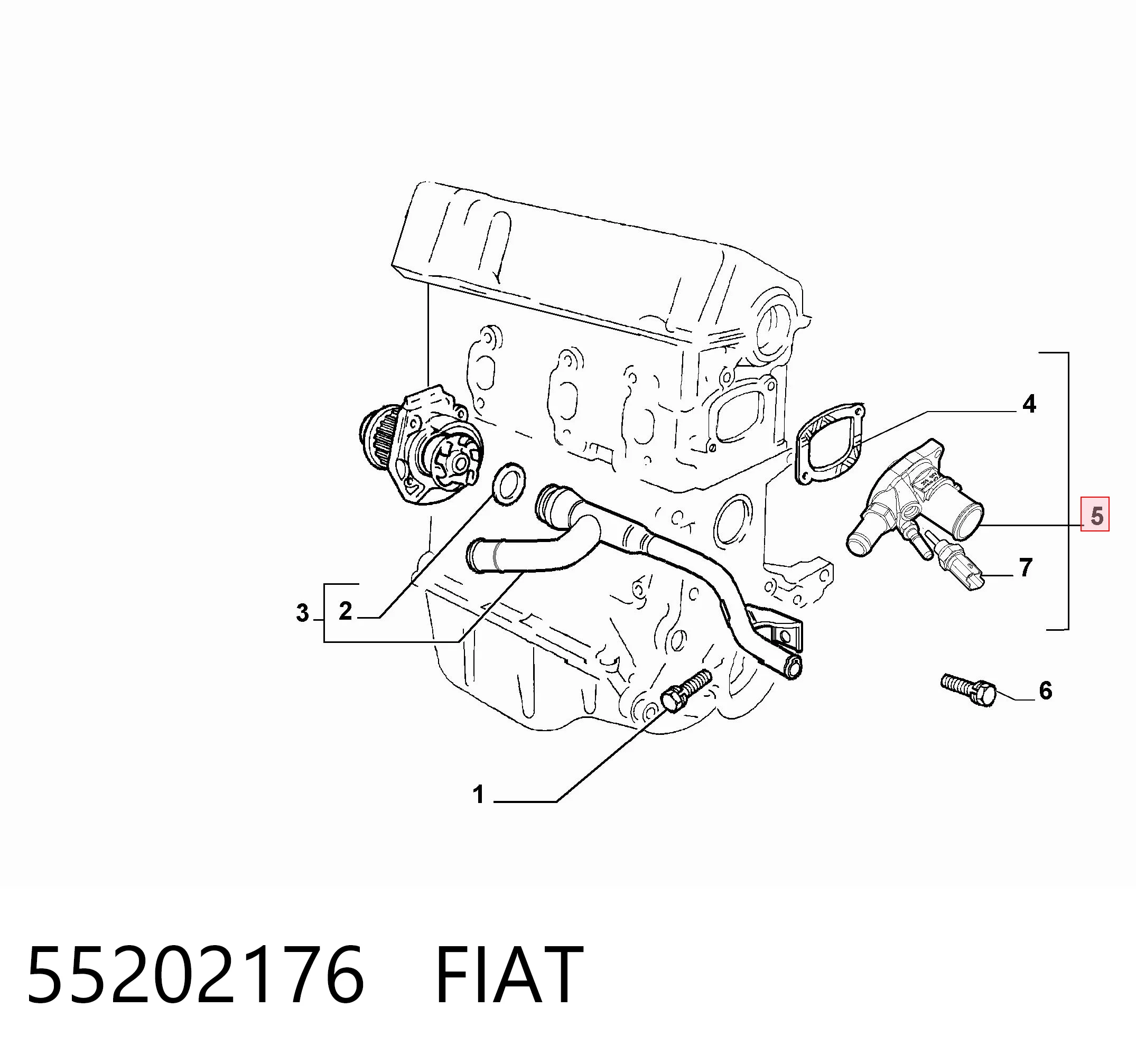 55202176 Fiat/Alfa/Lancia Termostat