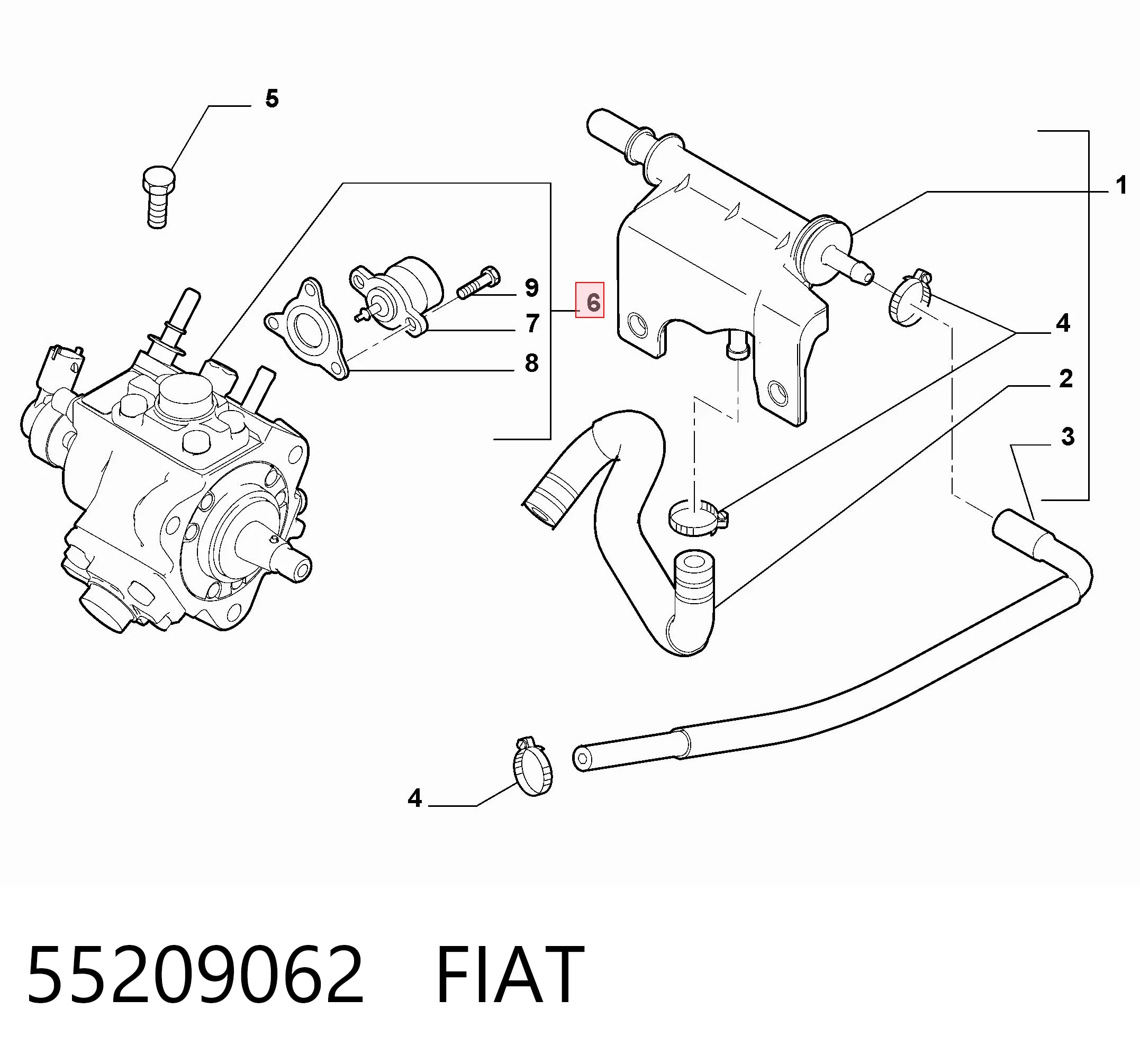 55209062 Fiat/Alfa/Lancia Pompa wtryskowa wysokiego ciśnienia