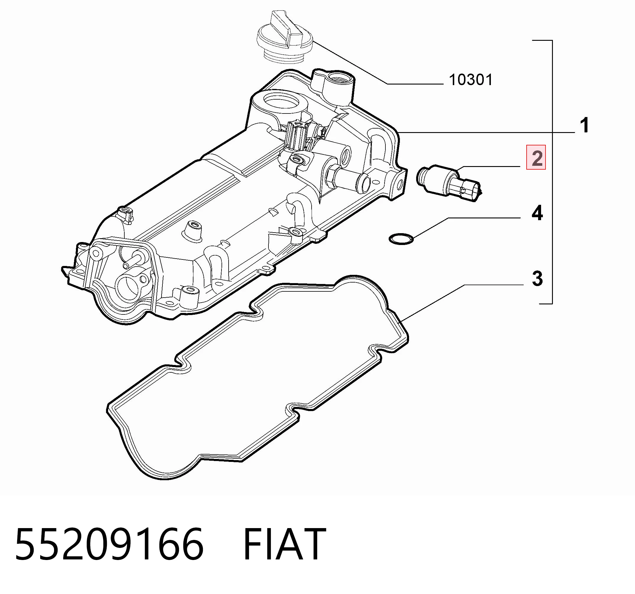 55209166 Fiat/Alfa/Lancia Zawór elektromagnetyczny faz rozrządu