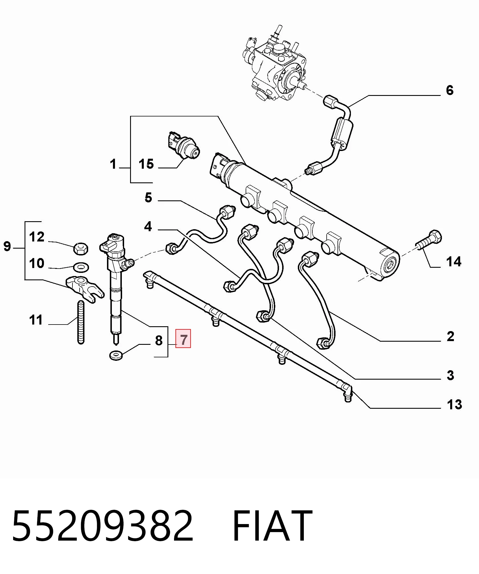 55209382 Fiat/Alfa/Lancia Wtryskiwacz paliwa