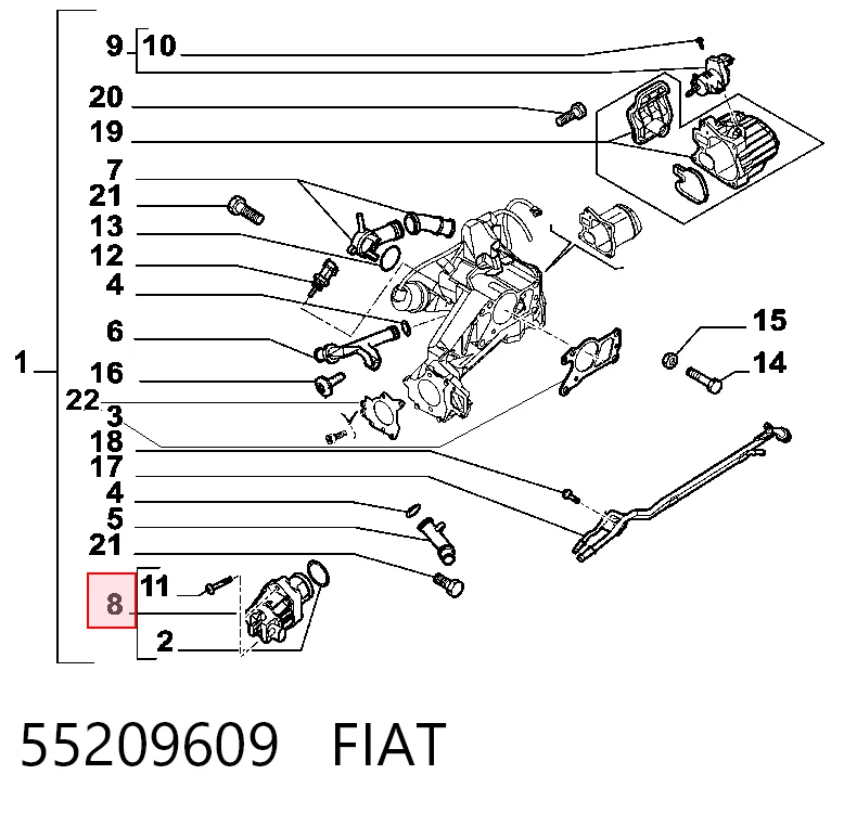 55209609 Fiat/Alfa/Lancia Zawór recyrkulacji spalin EGR
