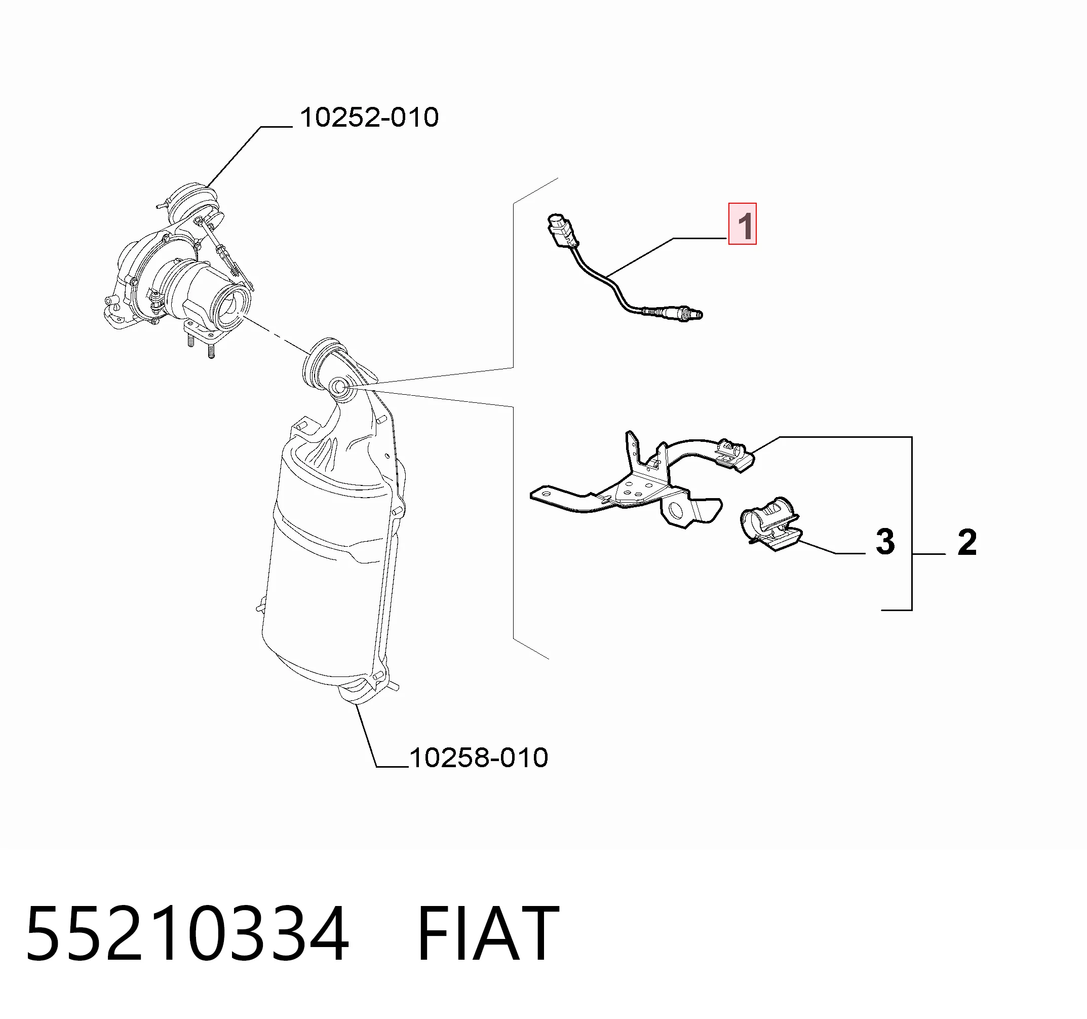  Sonda lambda, czujnik tlenu Fiat Doblo 2