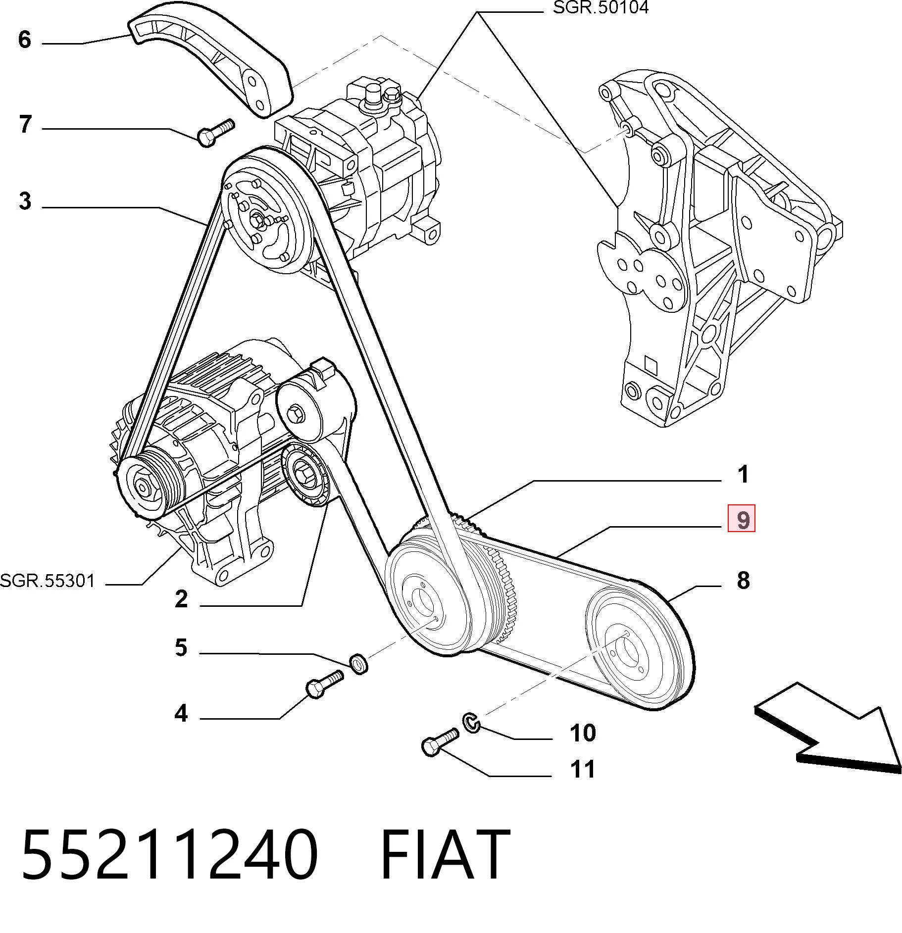 55211240 Fiat/Alfa/Lancia
