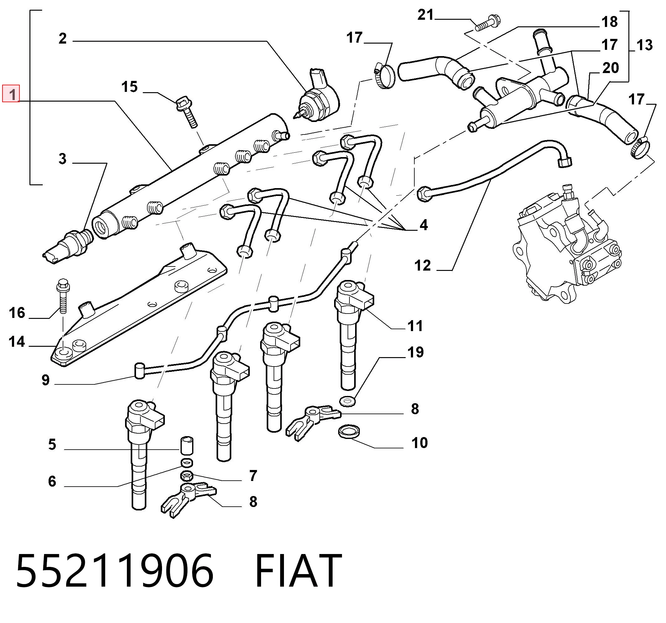 Rozdzielacz paliwa General Motors 93192559 cena, od 59,59 USD