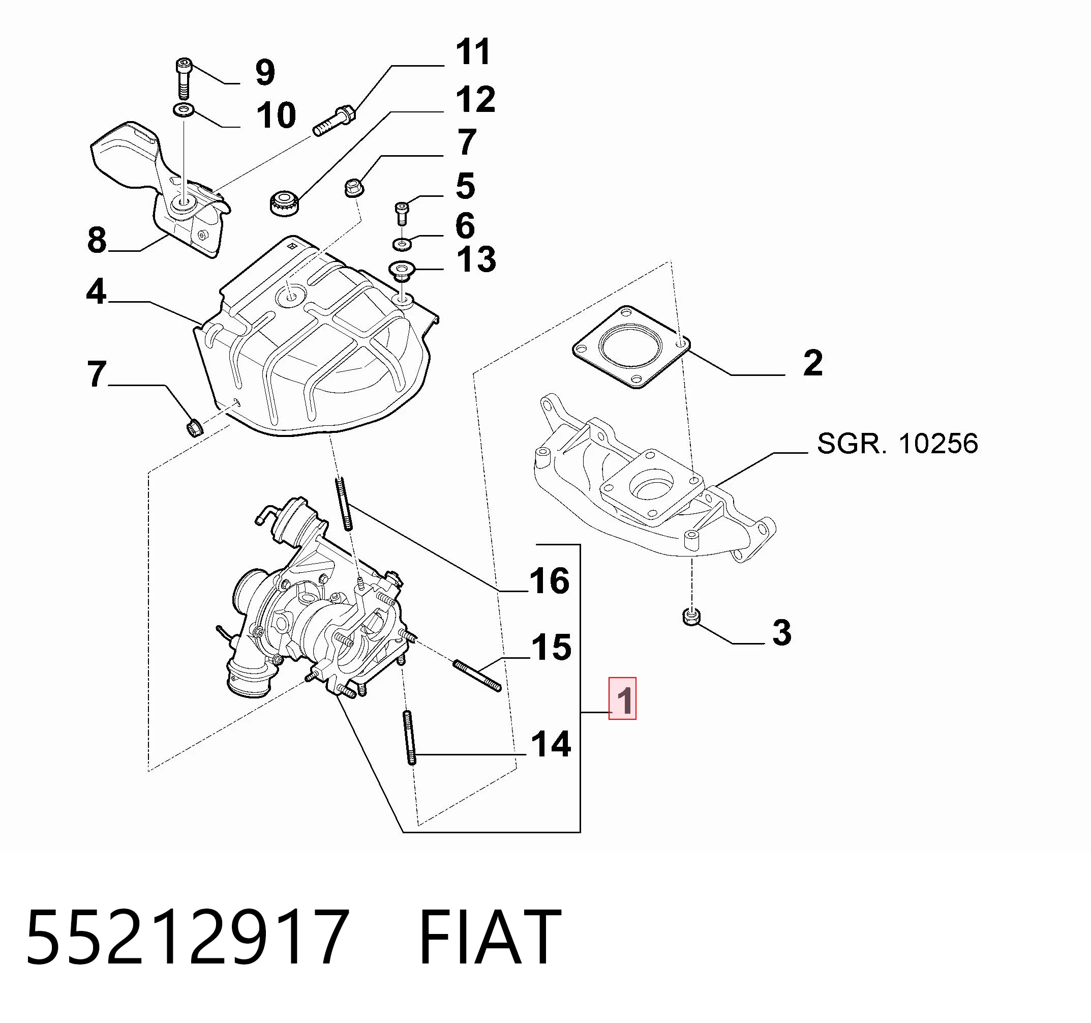 55212917 Fiat/Alfa/Lancia Turbina