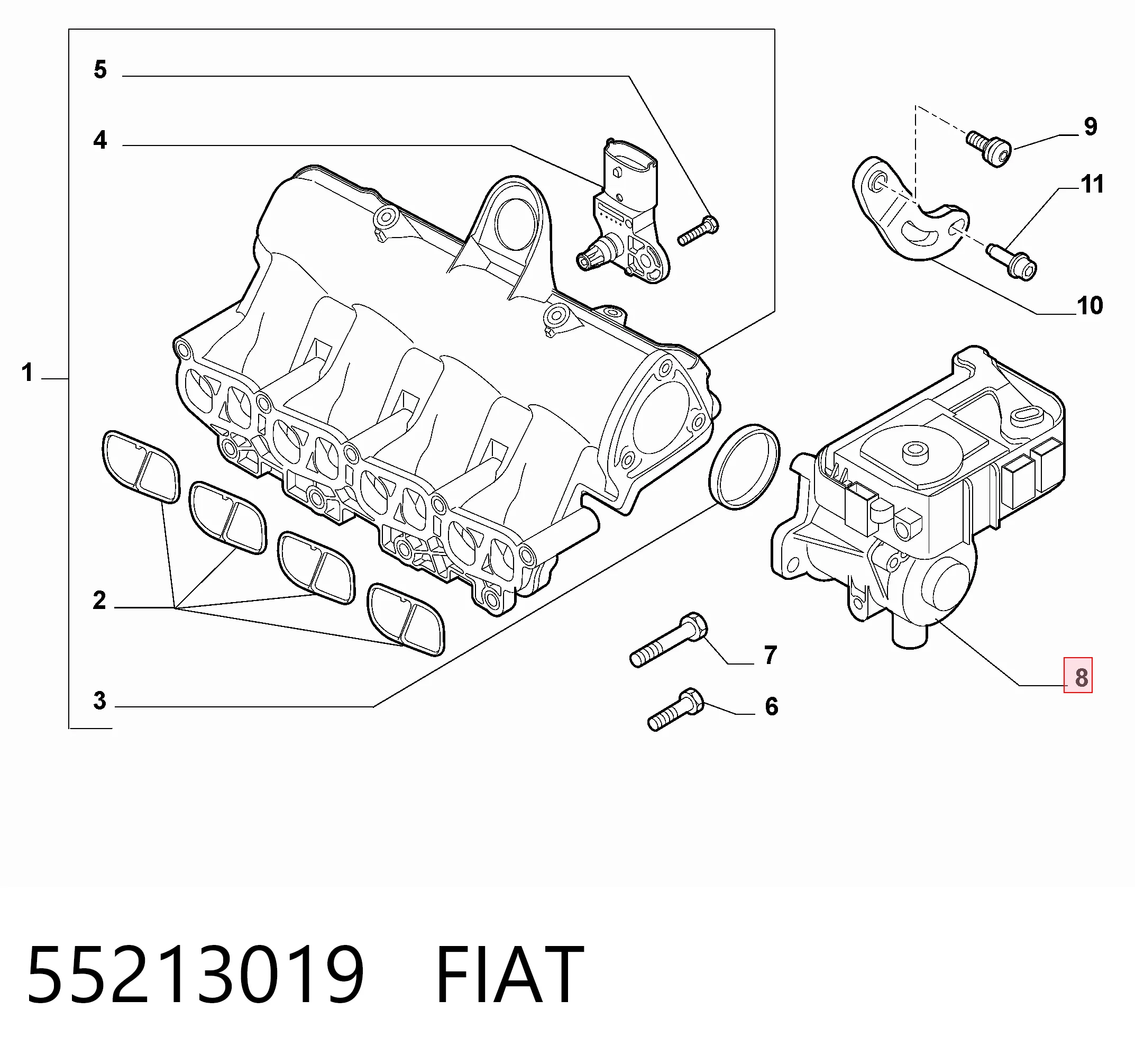 Przepustnica, komplet Opel 55213019 cena, od 40,86 USD