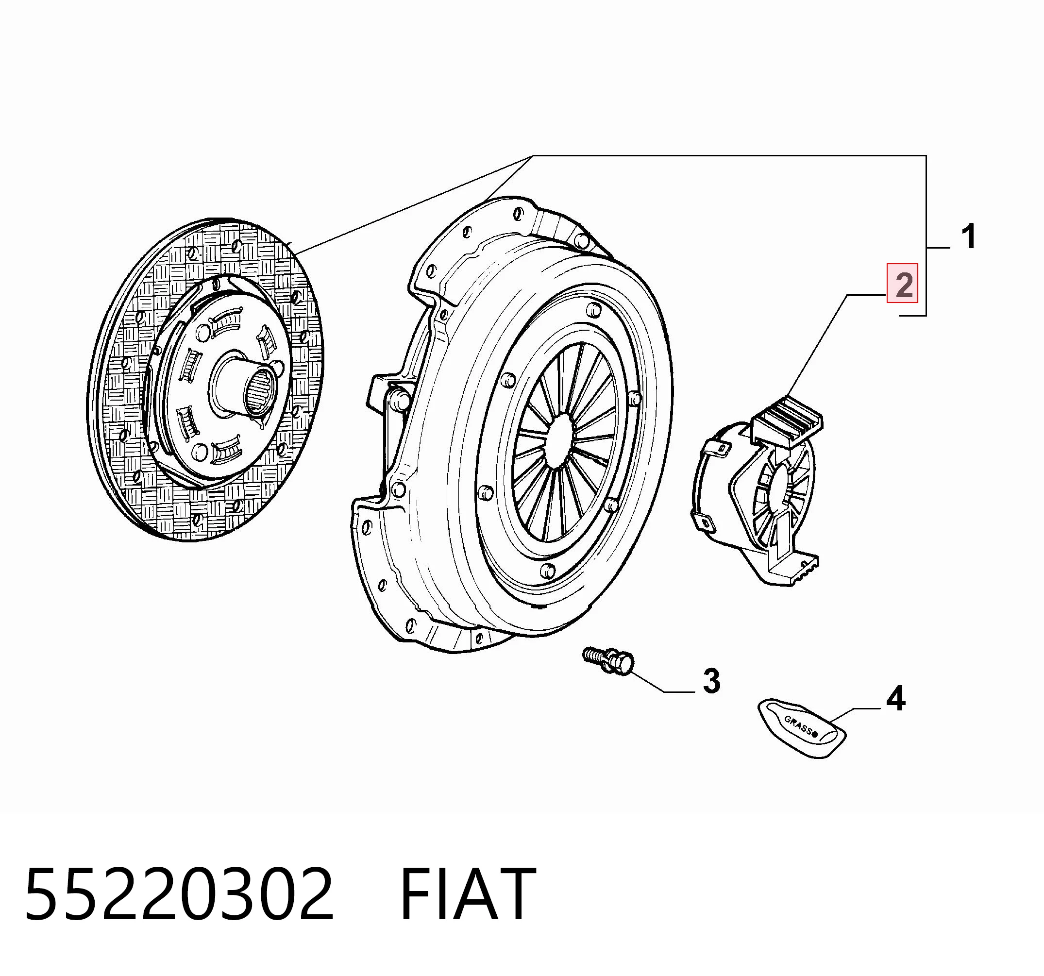 55220302 General Motors Łożysko wyciskowe sprzęgła