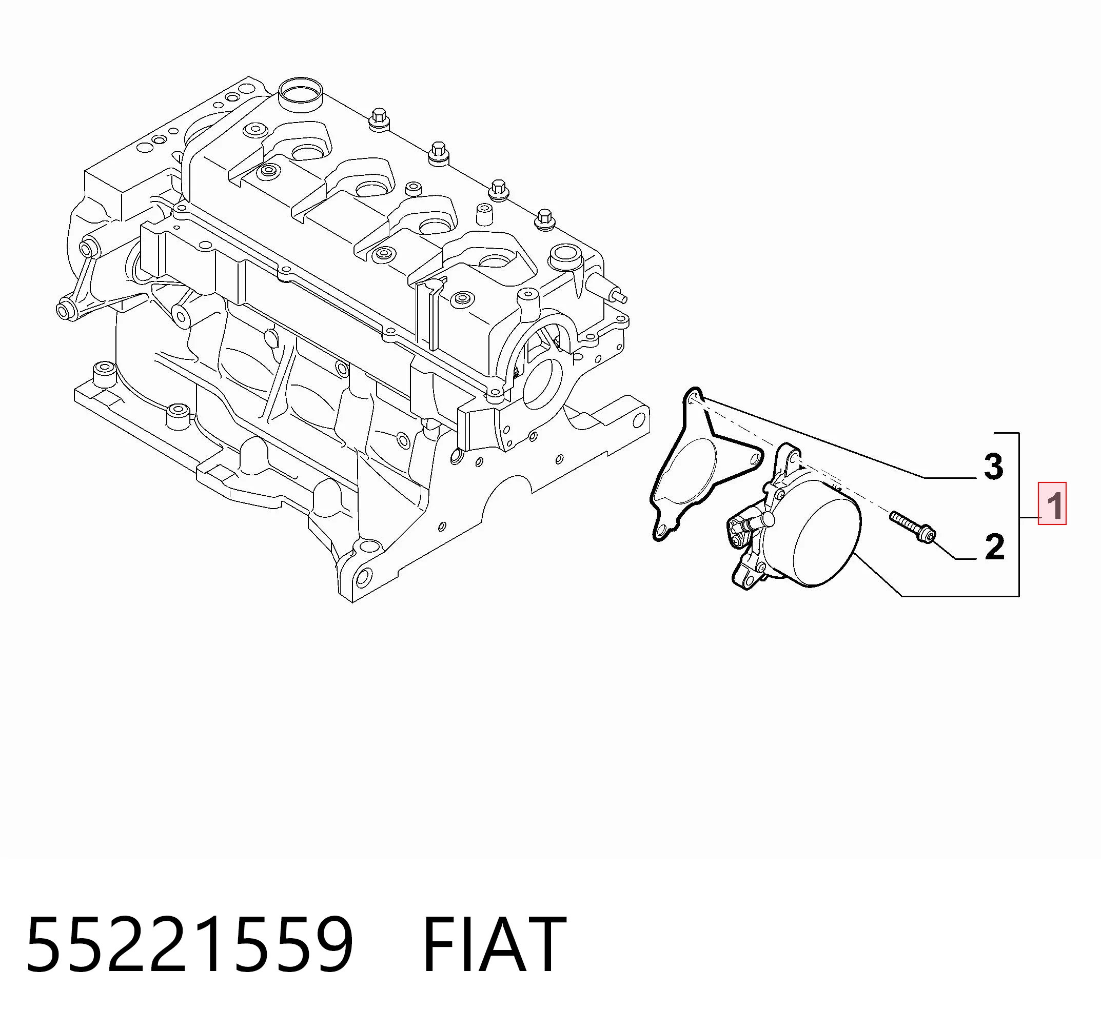 55221559 Fiat/Alfa/Lancia Pompa podciśnienia